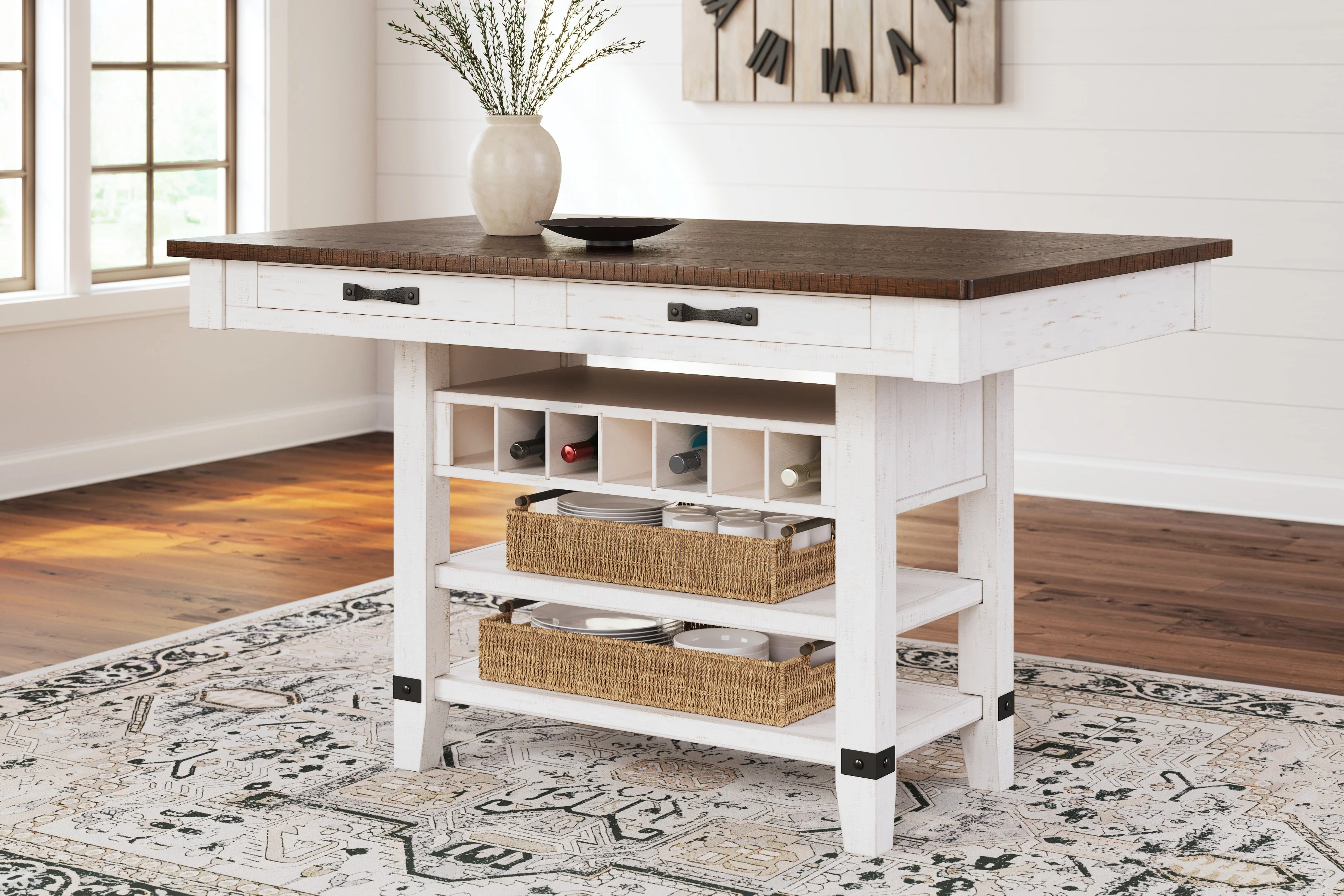Valebeck White & Brown Counter Height Set - Image 10