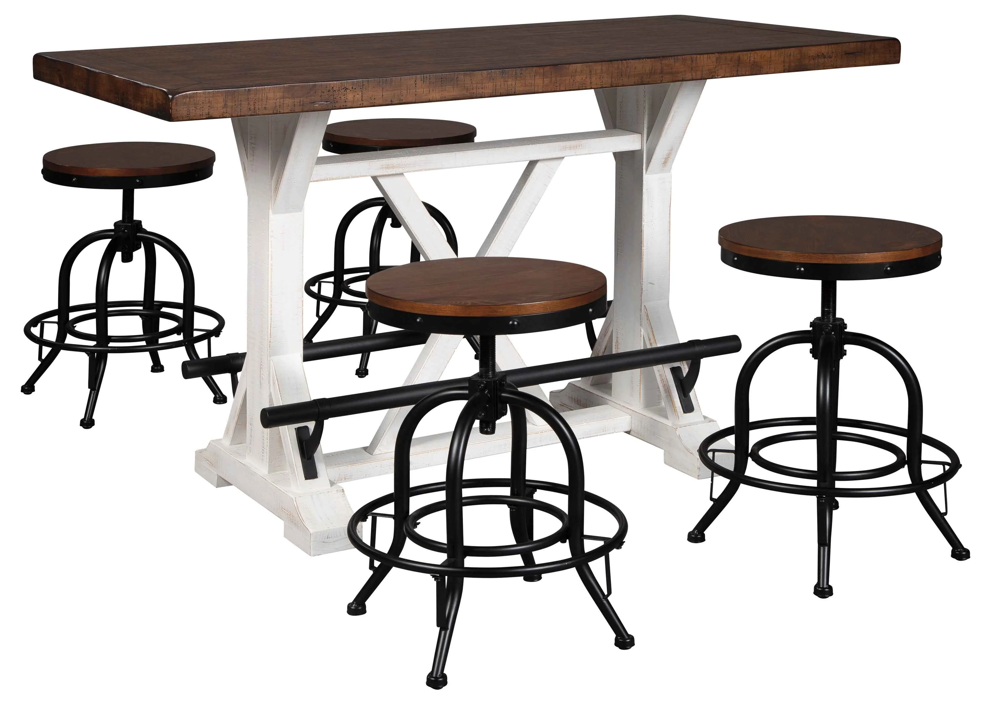 Valebeck White & Brown Counter Height Set - Image 2