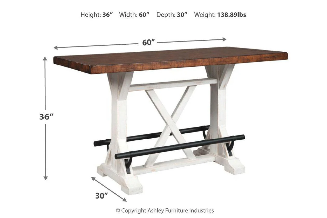 Valebeck White Counter Height Dining Table and 2 Barstools - Image 5