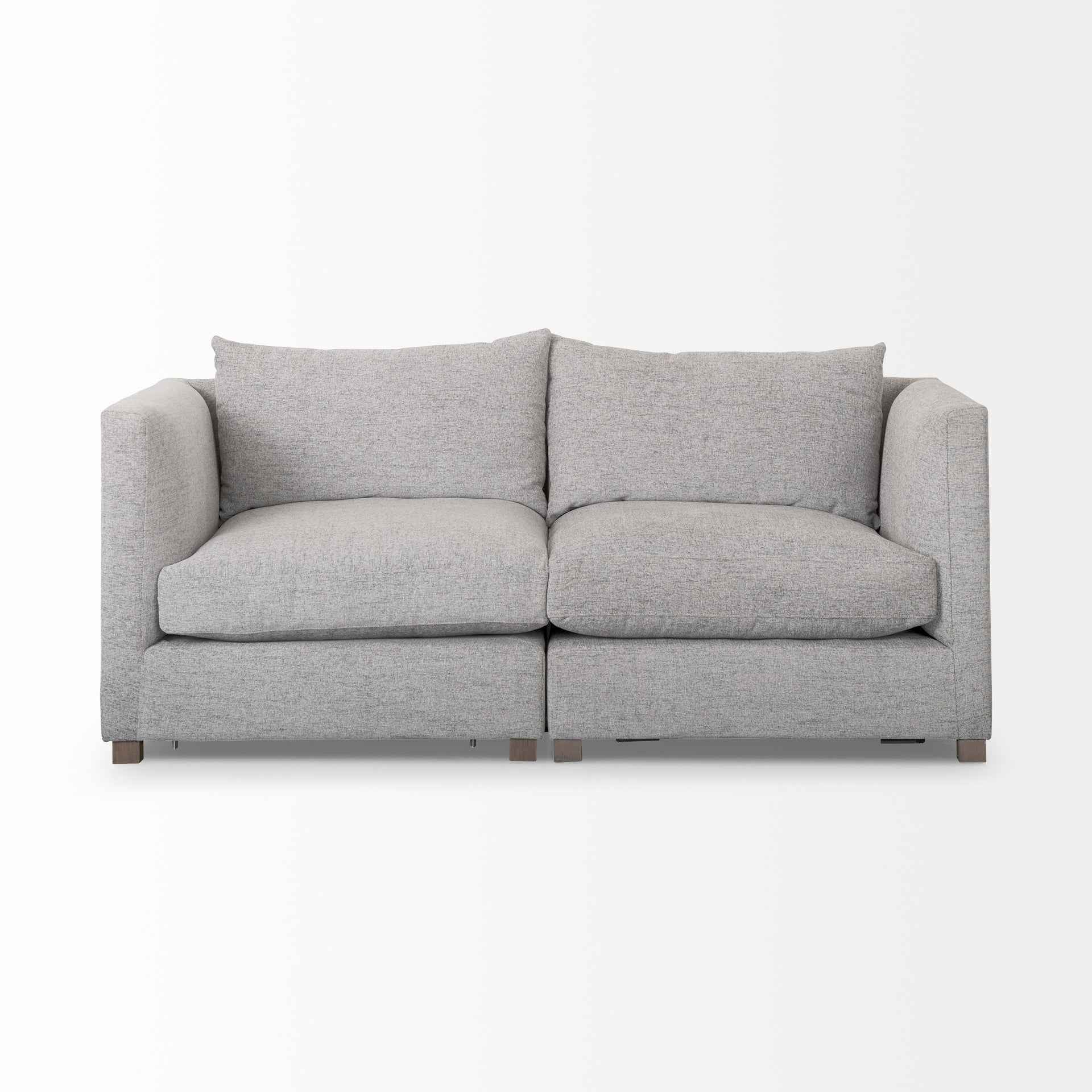 Valence 2 Piece Modular Sofa Set In Medium Gray - Image 2