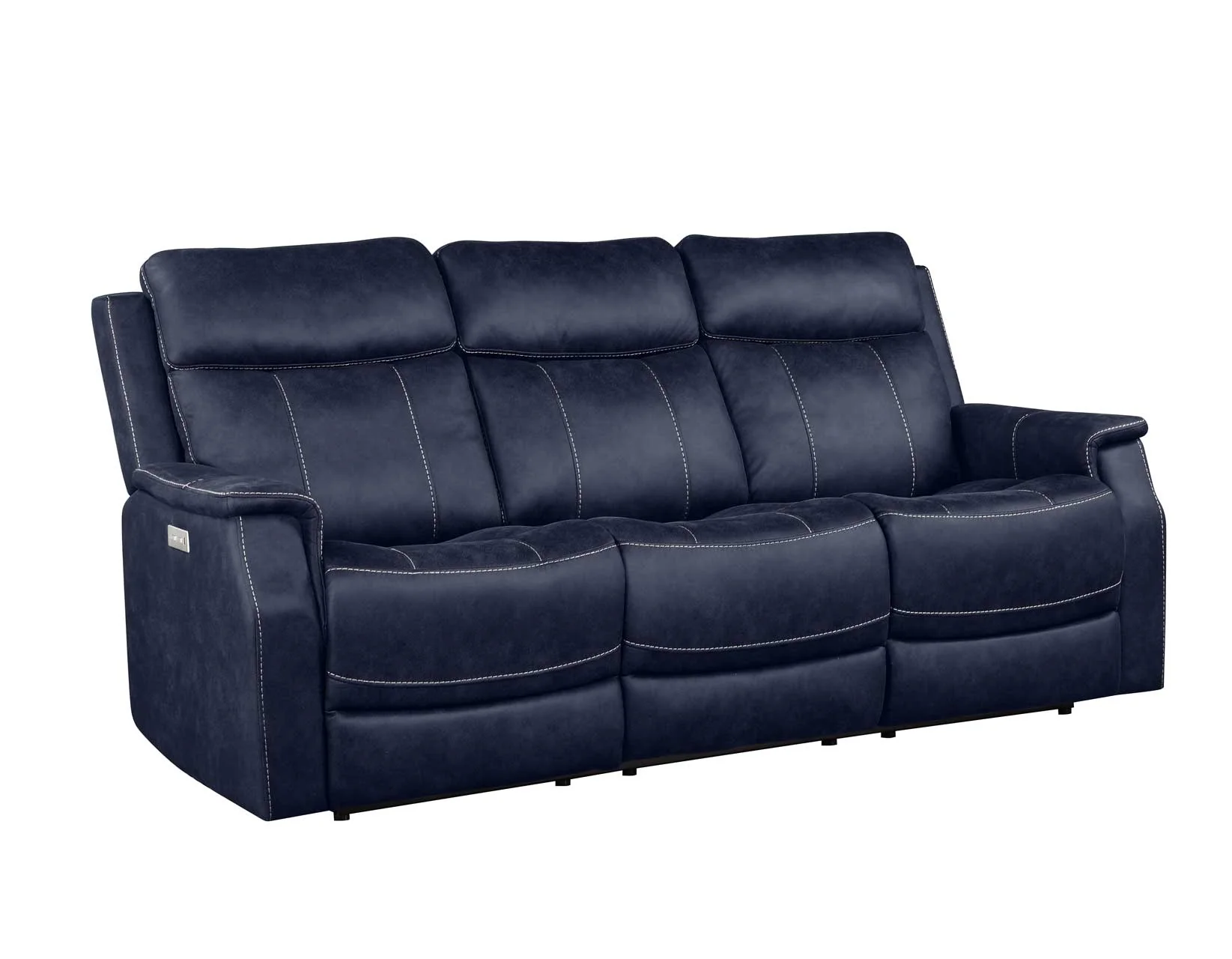 Valencia Ocean Blue Dual Power Reclining Sofa - Image 2