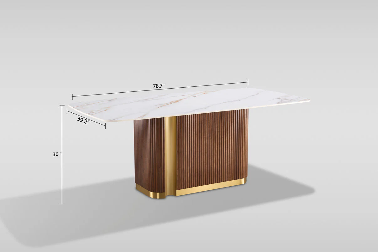 Valente (White/Walnut) Dining Room Set - Image 10