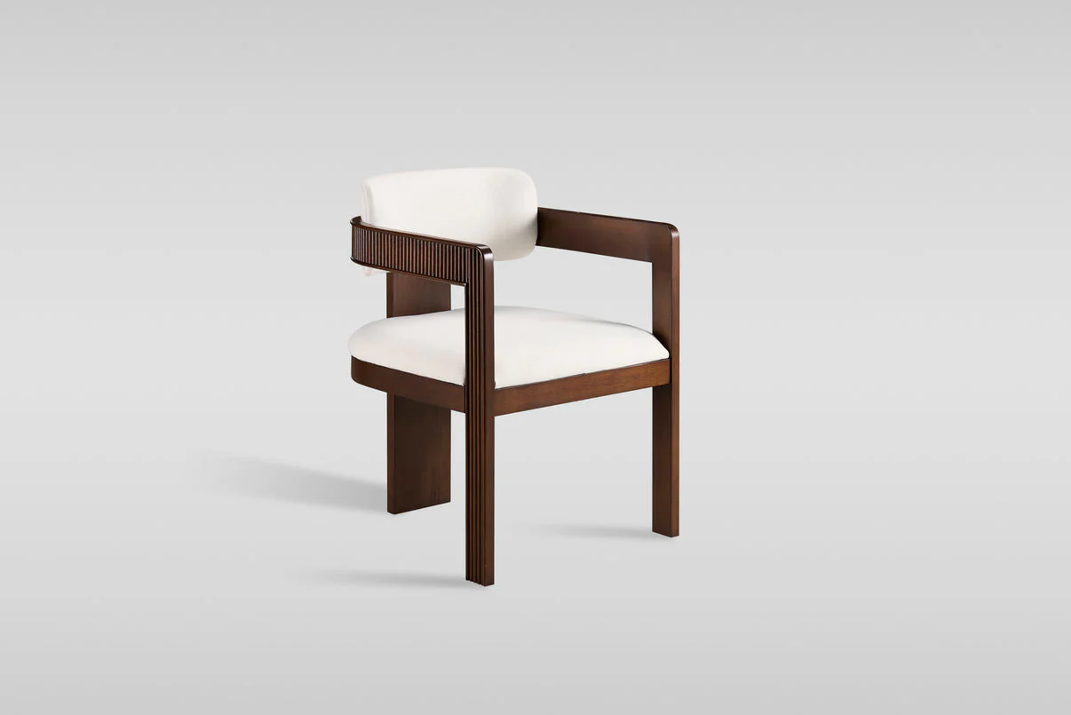 Valente (White/Walnut) Dining Room Set - Image 4