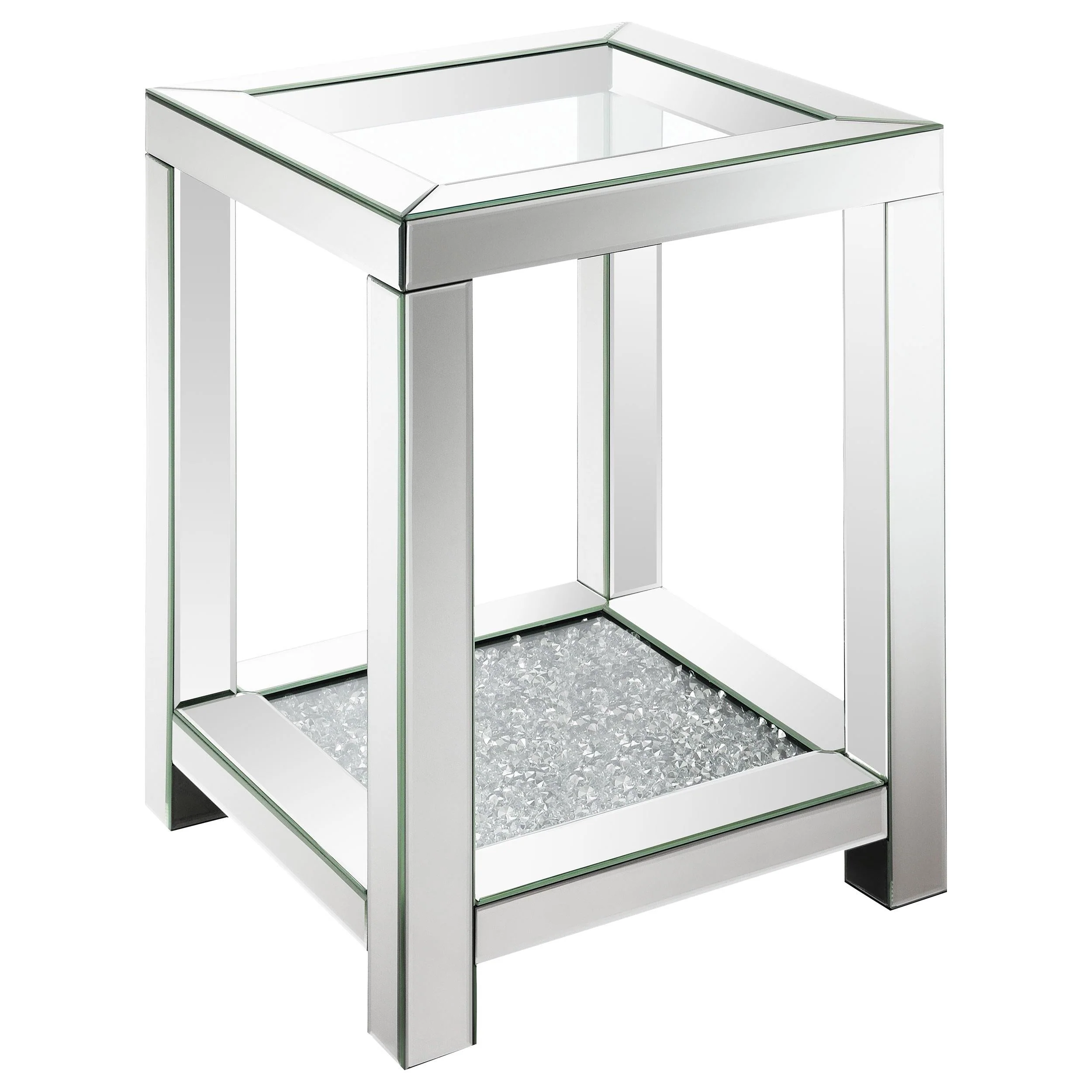 Valentina Silver 3-Piece Mirrored Coffee and End Table Set - Image 5