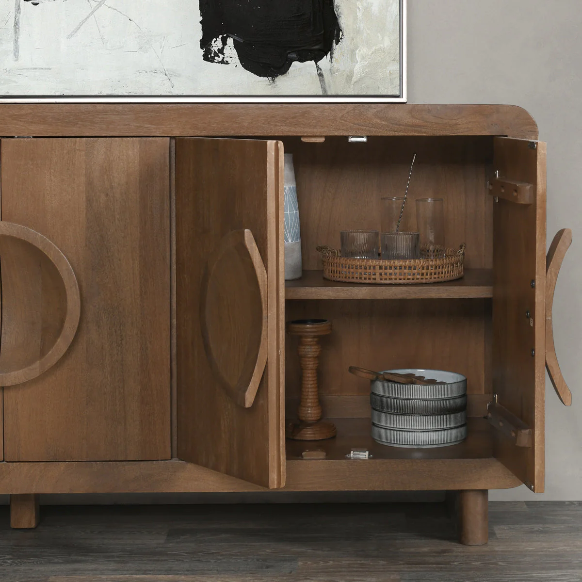Vally 6 Door Buffet - Artisan Brown - Image 10