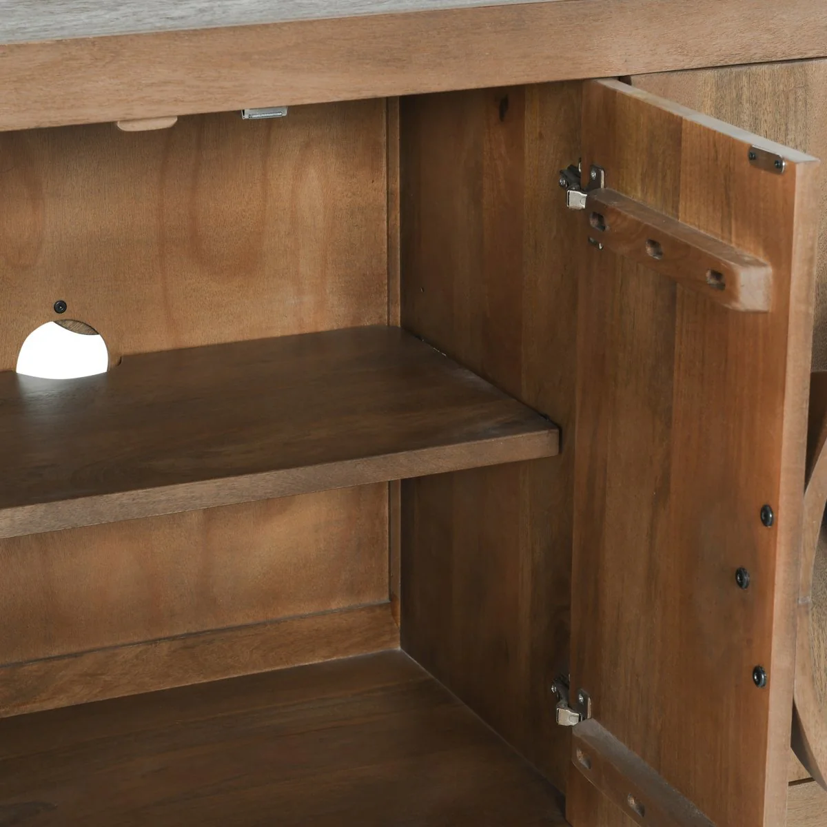 Vally 6 Door Buffet - Artisan Brown - Image 6