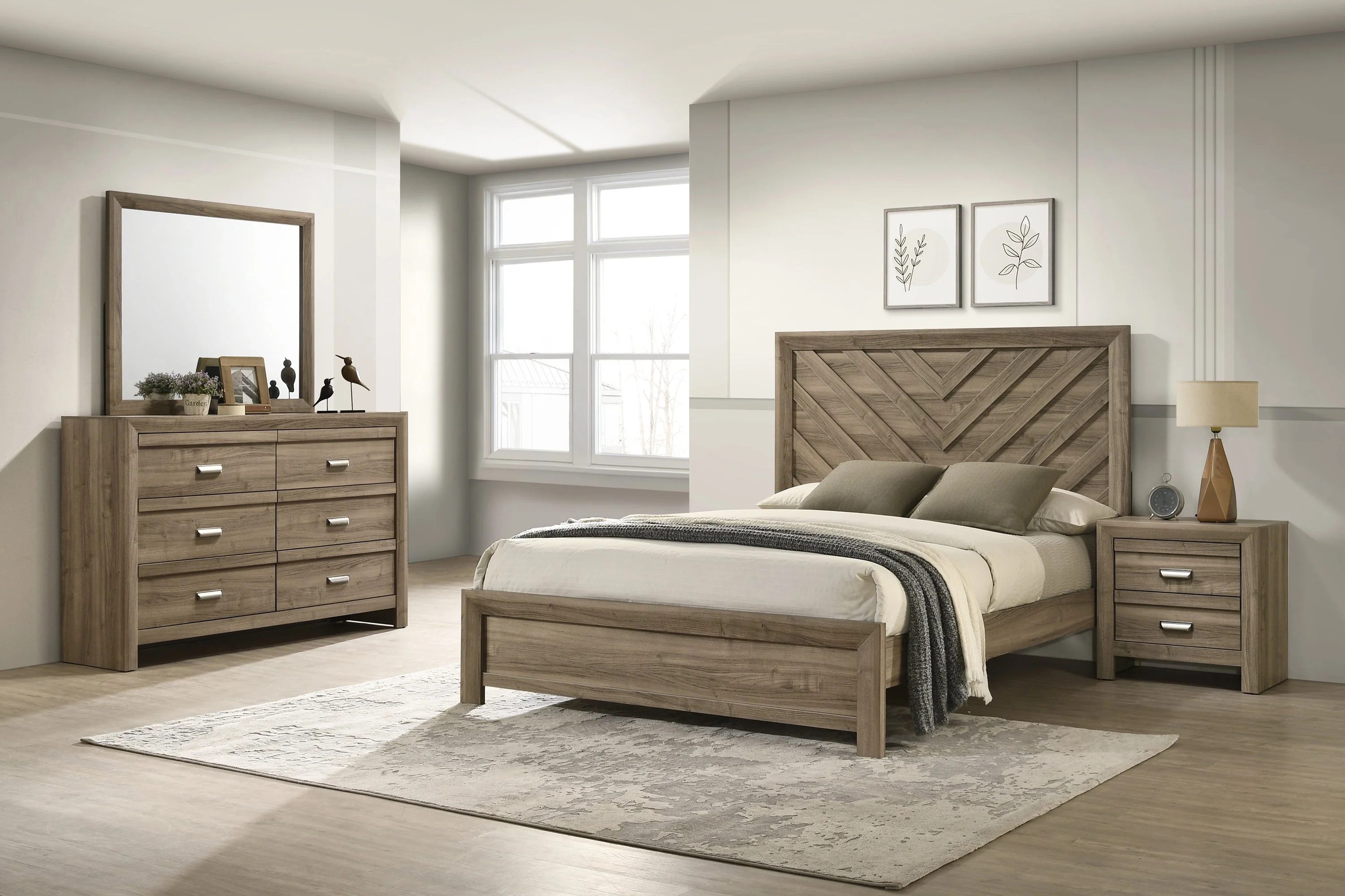 Valor Light Brown Full Panel Bed - Image 4