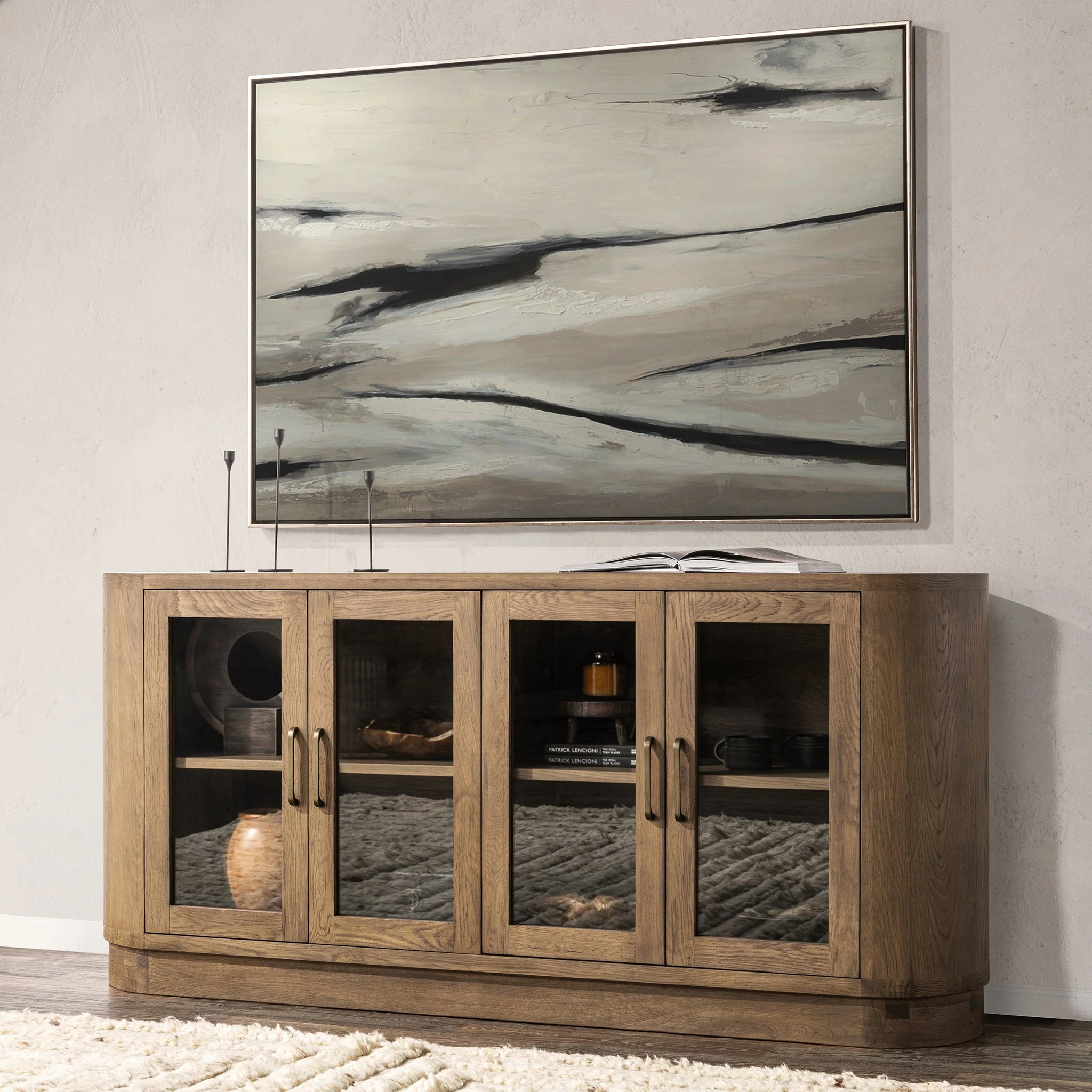 Vander 4 Door Buffet - Tawny Brown - Image 9