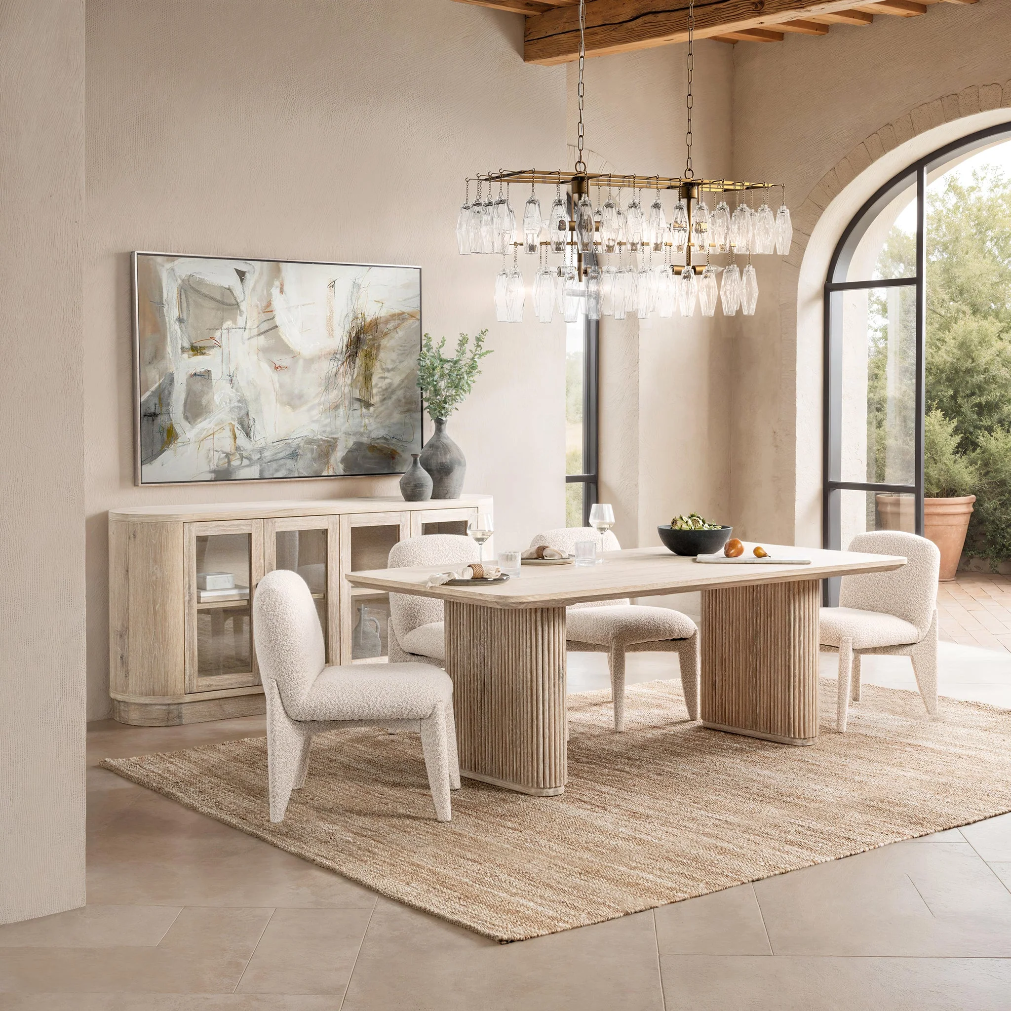 Vander Dining Table - Cream Washed - Image 7