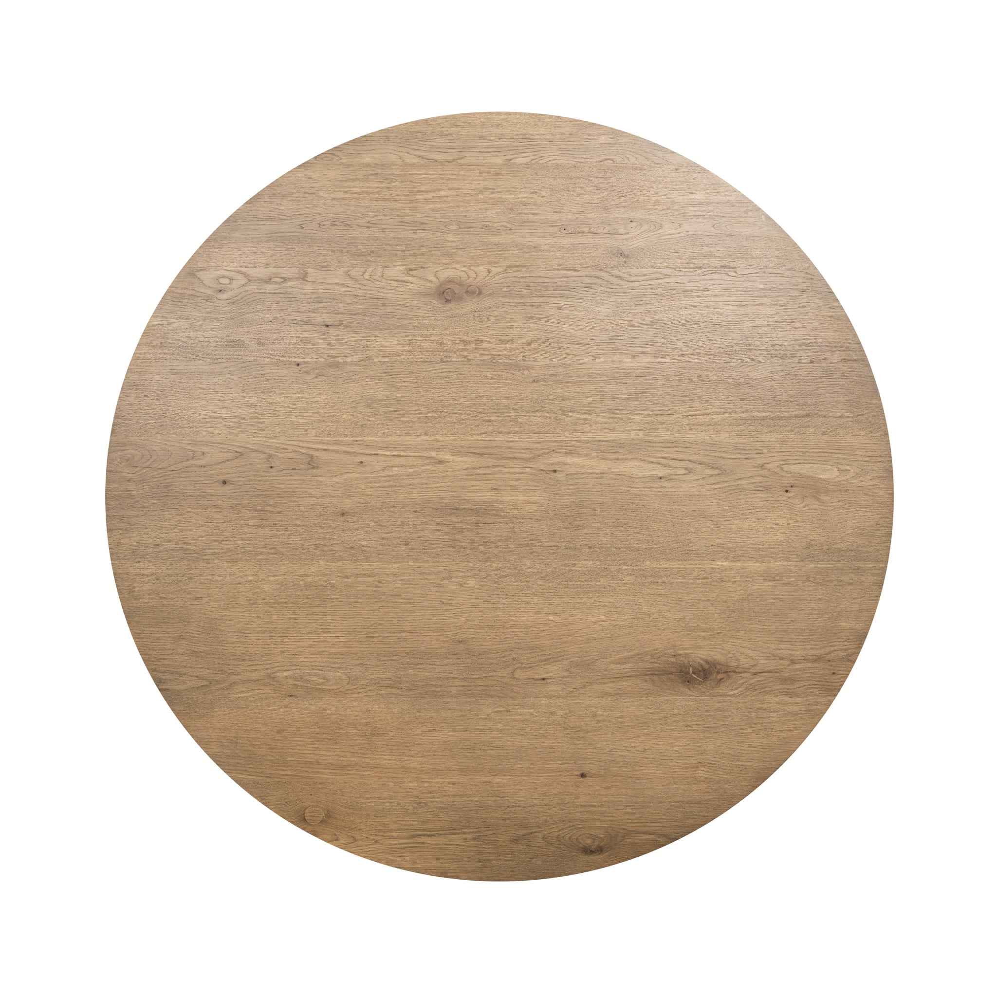 Vander Solid Wood Round Dining Table - Tawny Brown - Image 2