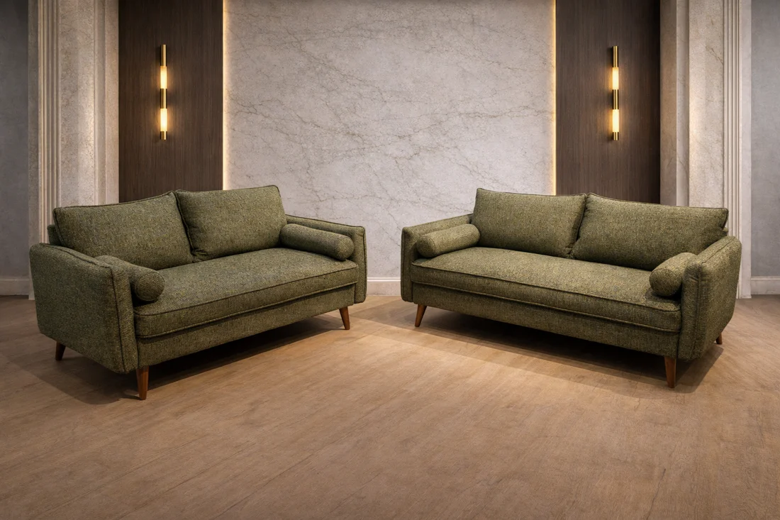 Vanti Green 2-Piece  Sofa and Loveseat