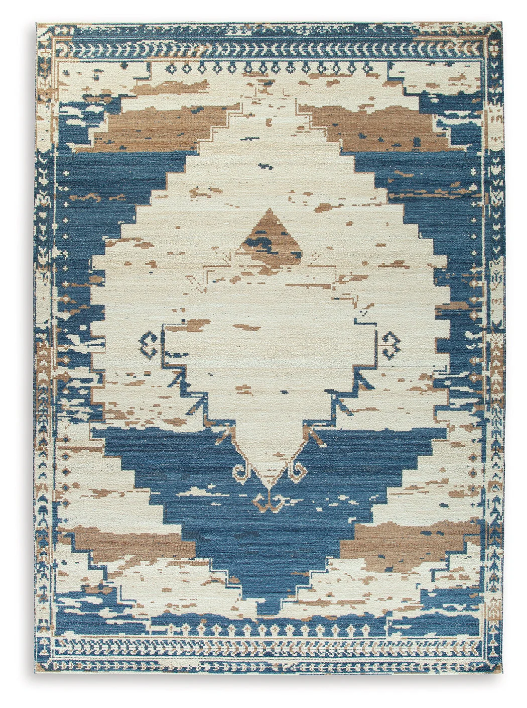 Varnler Blue/Brown/Tan Extra Large Rug - Image 2