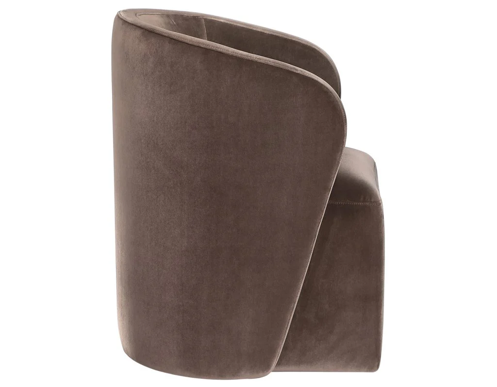 Vaughn 5-Piece Dining Room Set with Annie Barrel Chocolate Velvet Chairs - Image 6