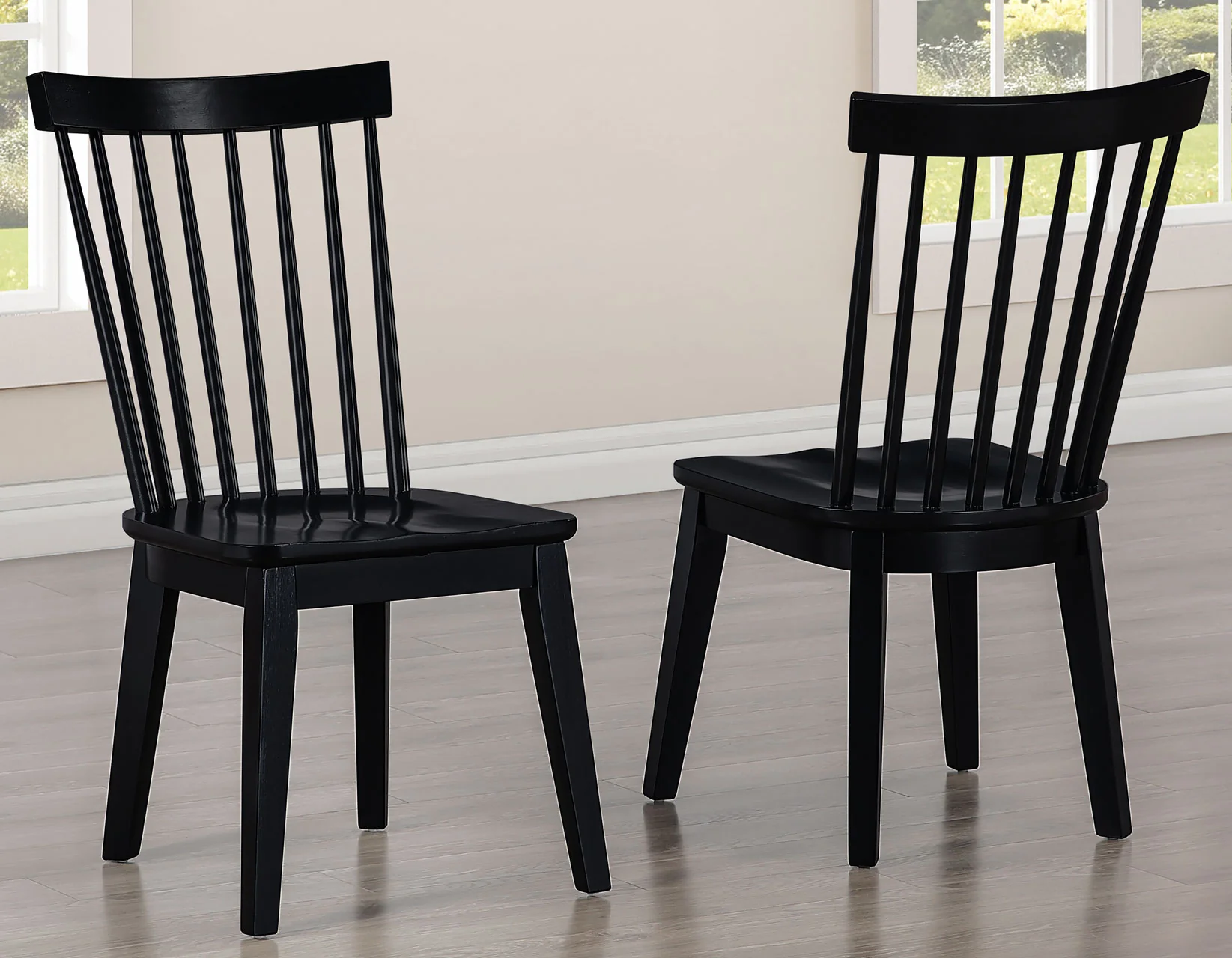 Vaughn Driftwood/Black 5-Piece 60-96″ w/2-18 Leaves Dining Set - Image 9