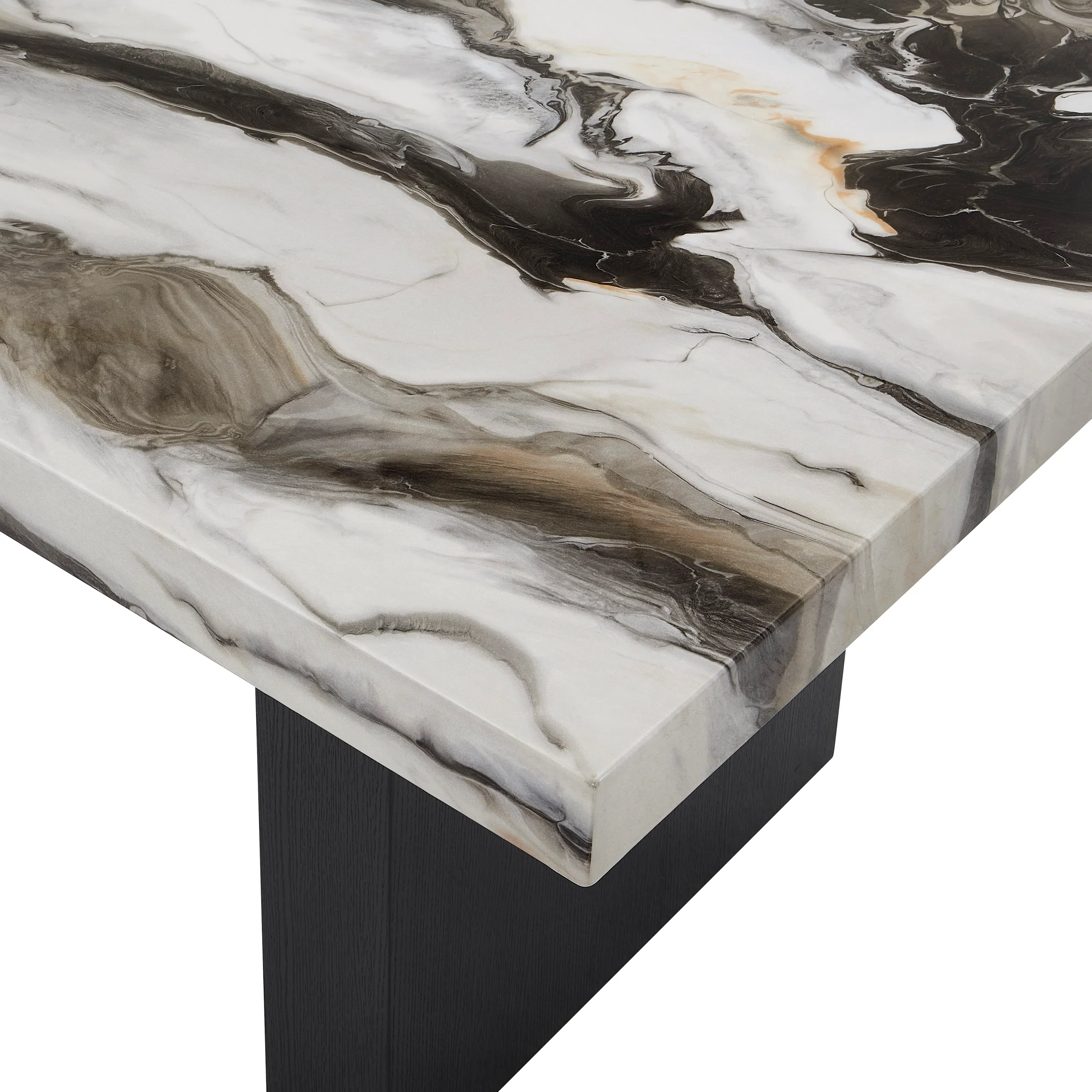Vega Brown/Black Faux Marble 3-Piece Cocktail Set - Image 5