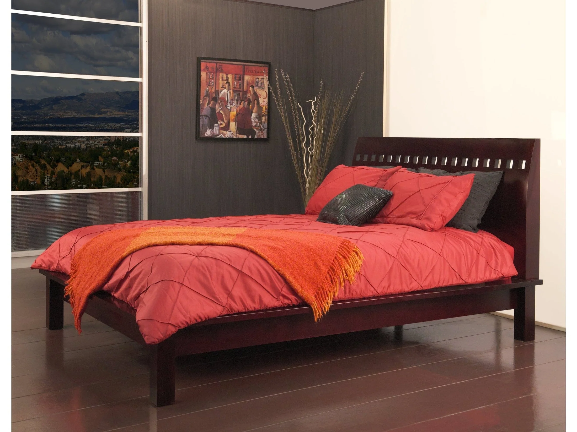 Veneto Wood Full Platform Bed in Espresso