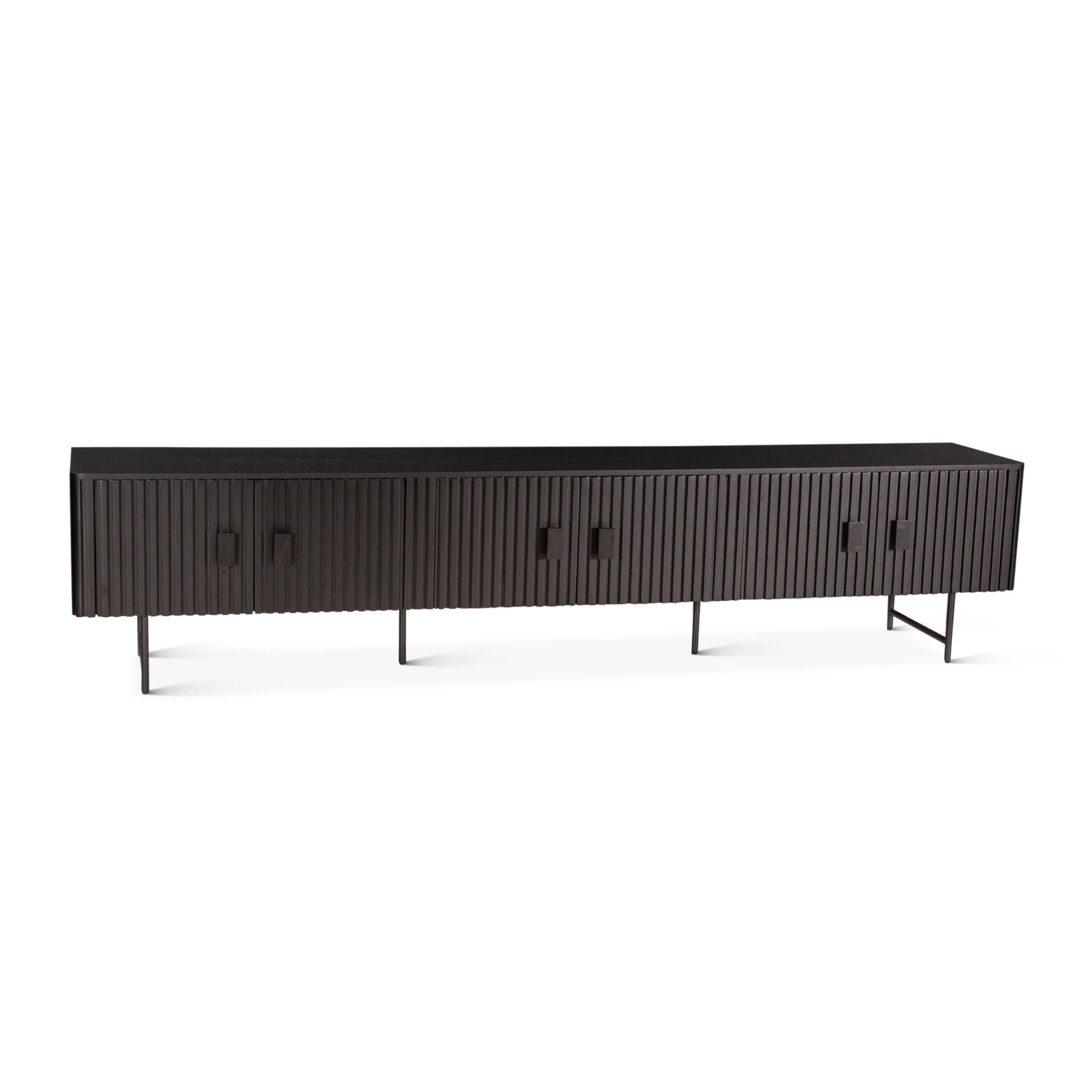 Verbania 98" Plasma Cabinet in Matte Black