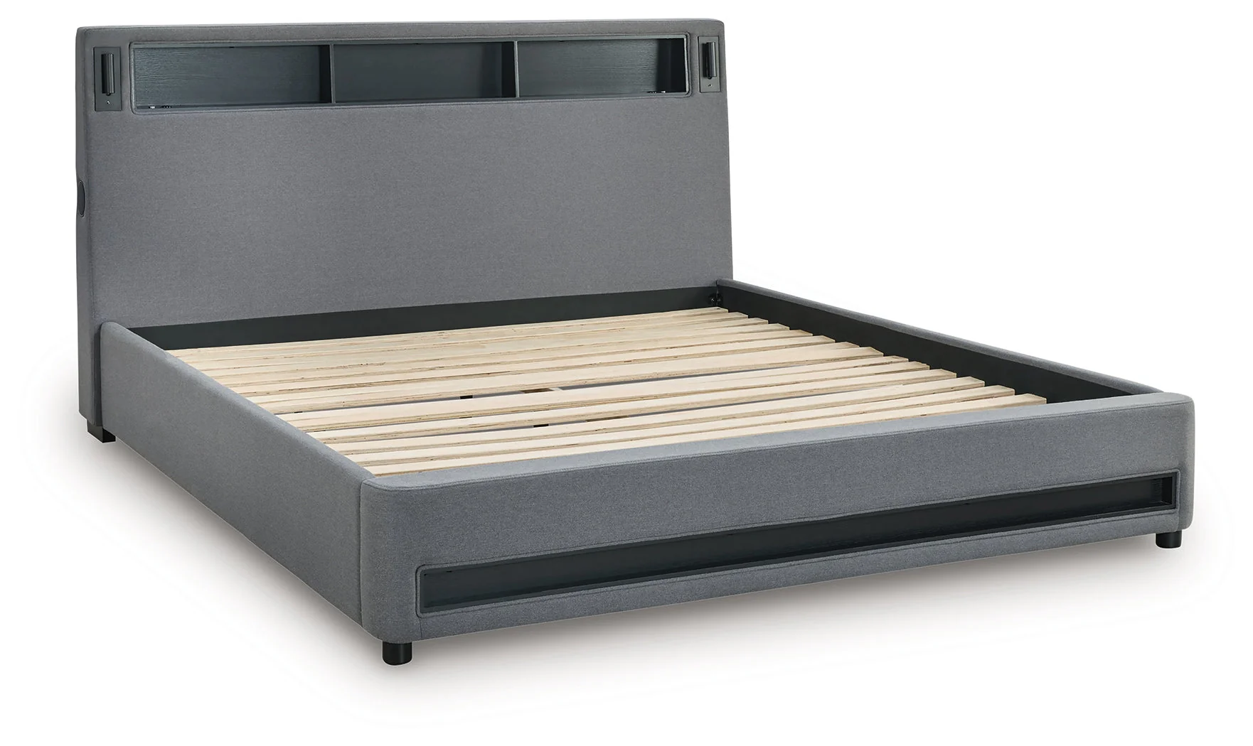 Verishaw Gray Queen Upholstered Bed - Image 7