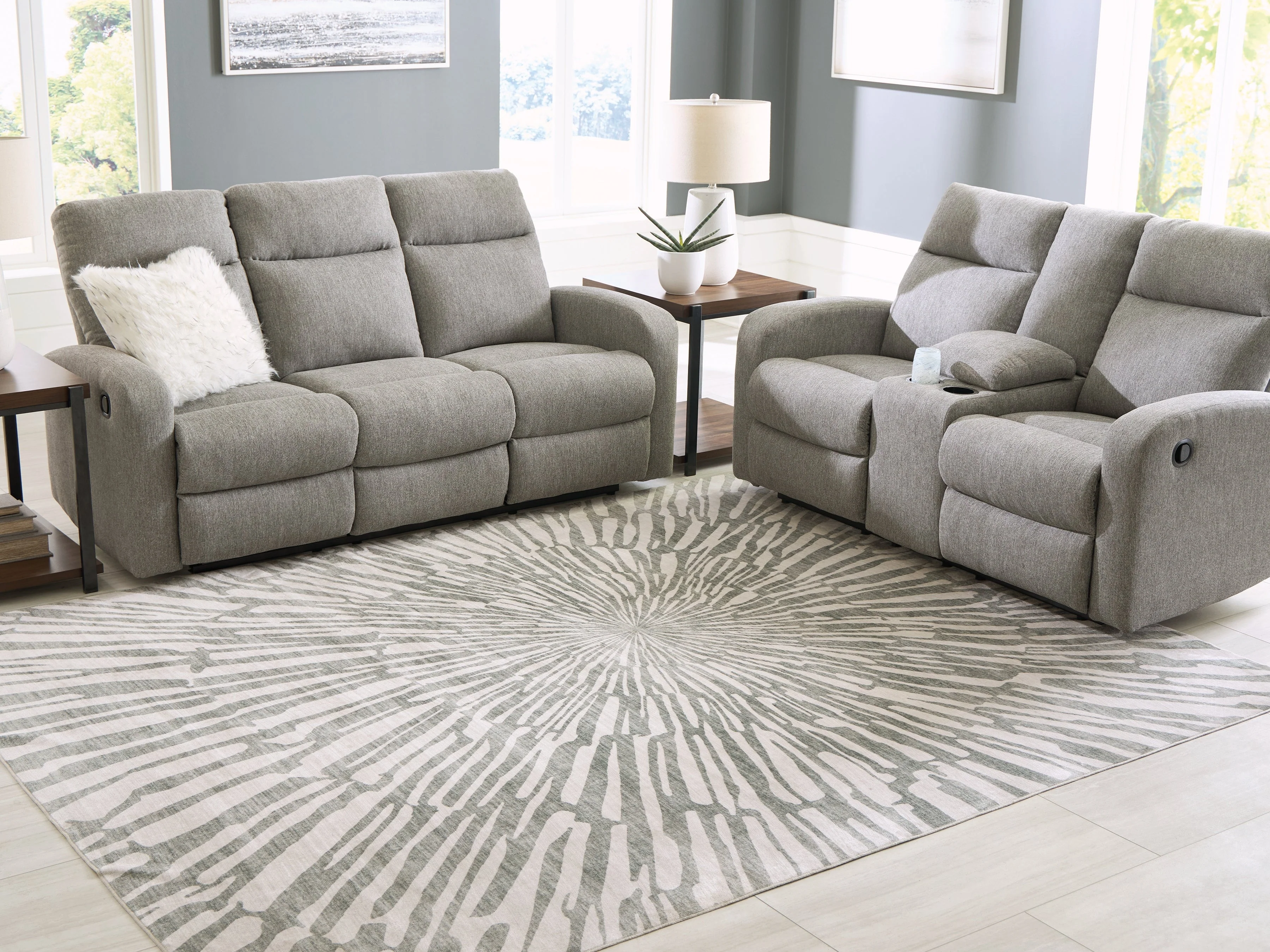 Verland Gray/White Washable Large Rug - Image 4