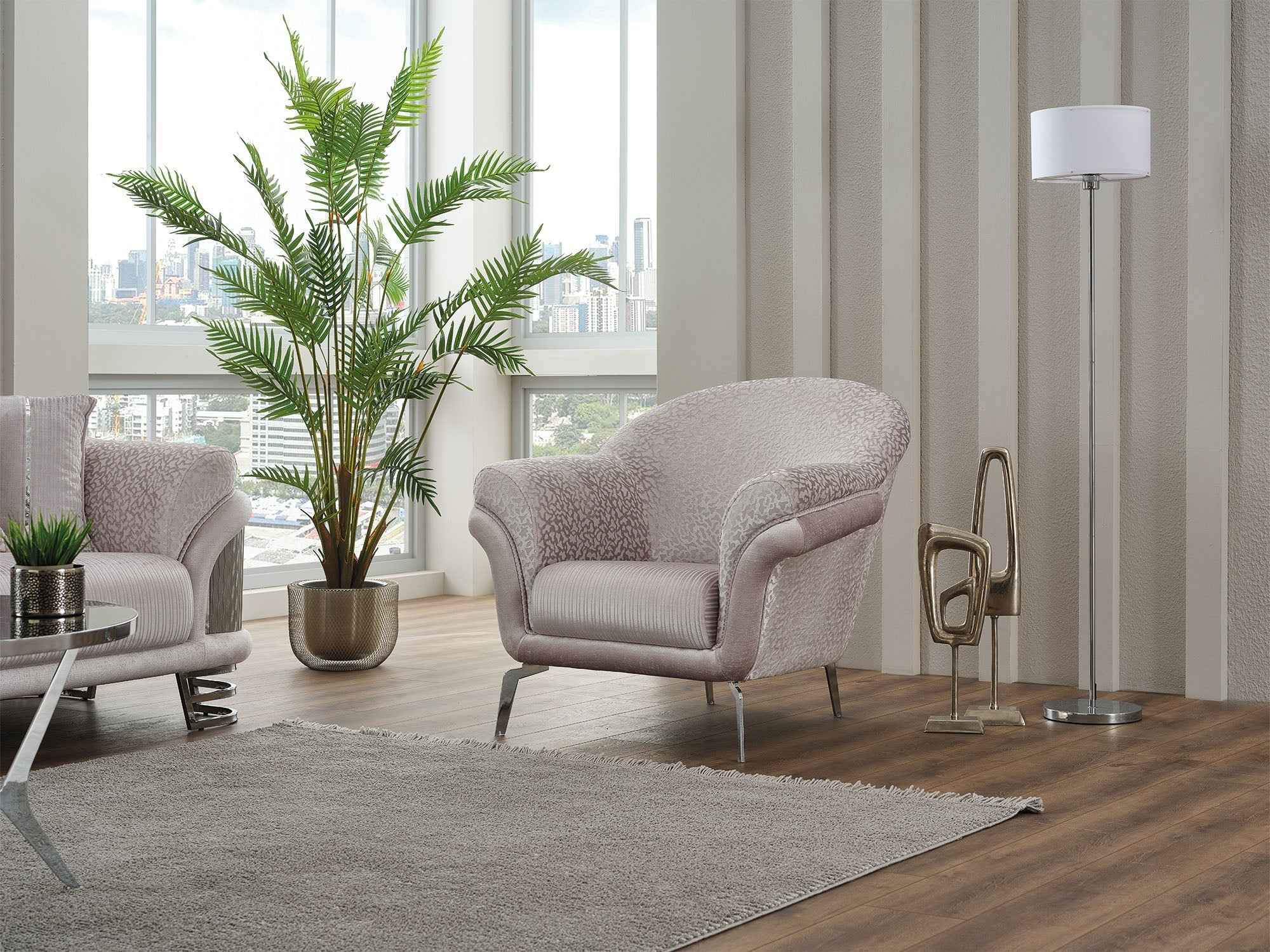 Versace Chair Light Grey - Image 3