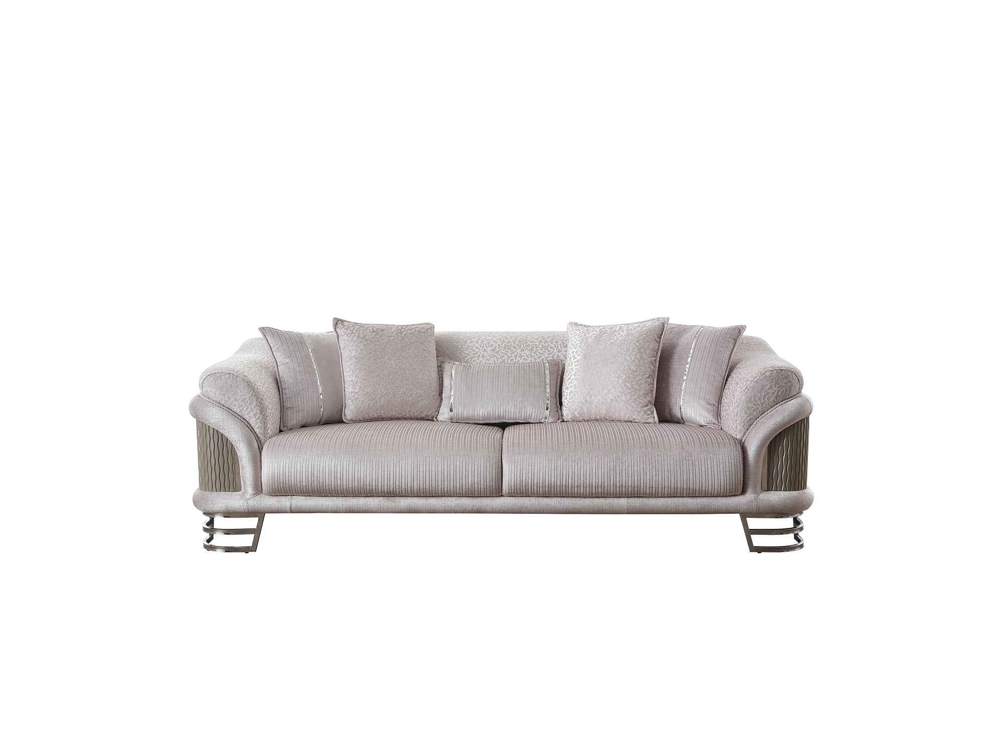 Versace Light Grey Stationary Sofa - Image 2