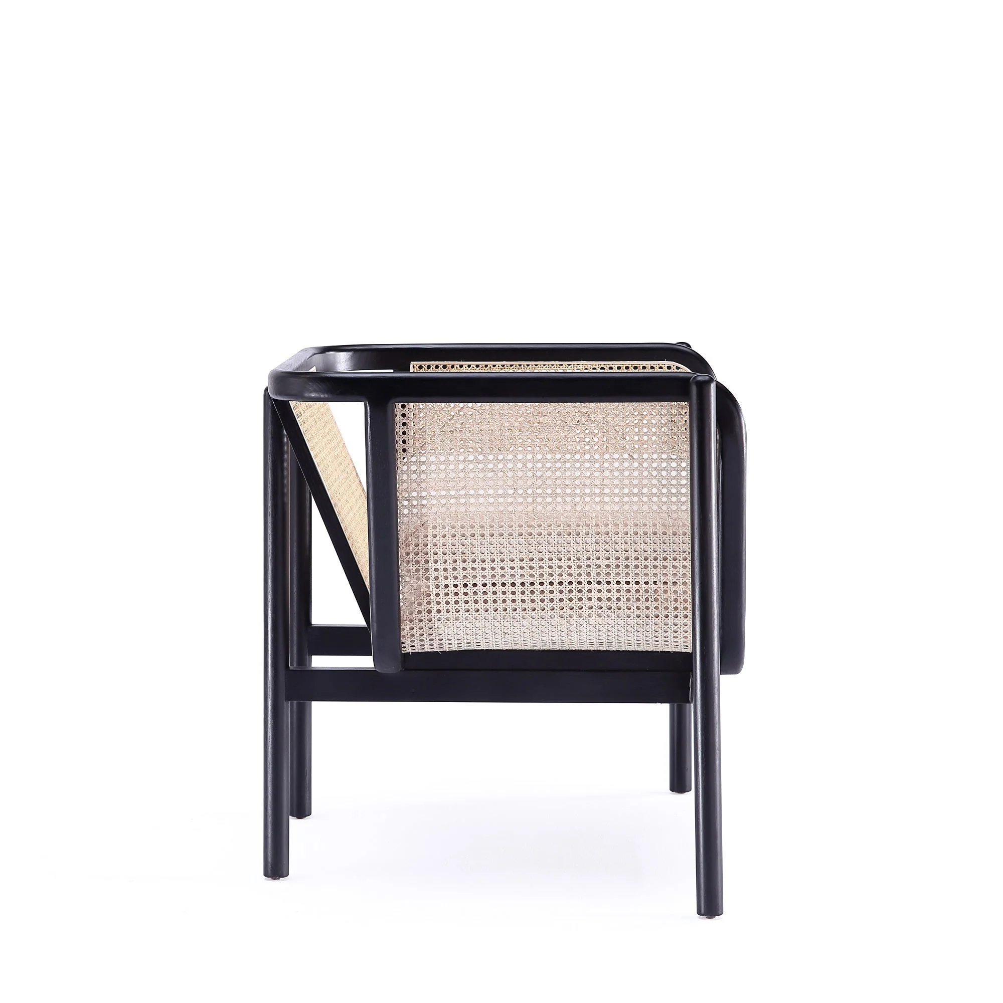 Versailles Accent Chair in Black, Natural Cane and Cream (set of 2) - Image 5