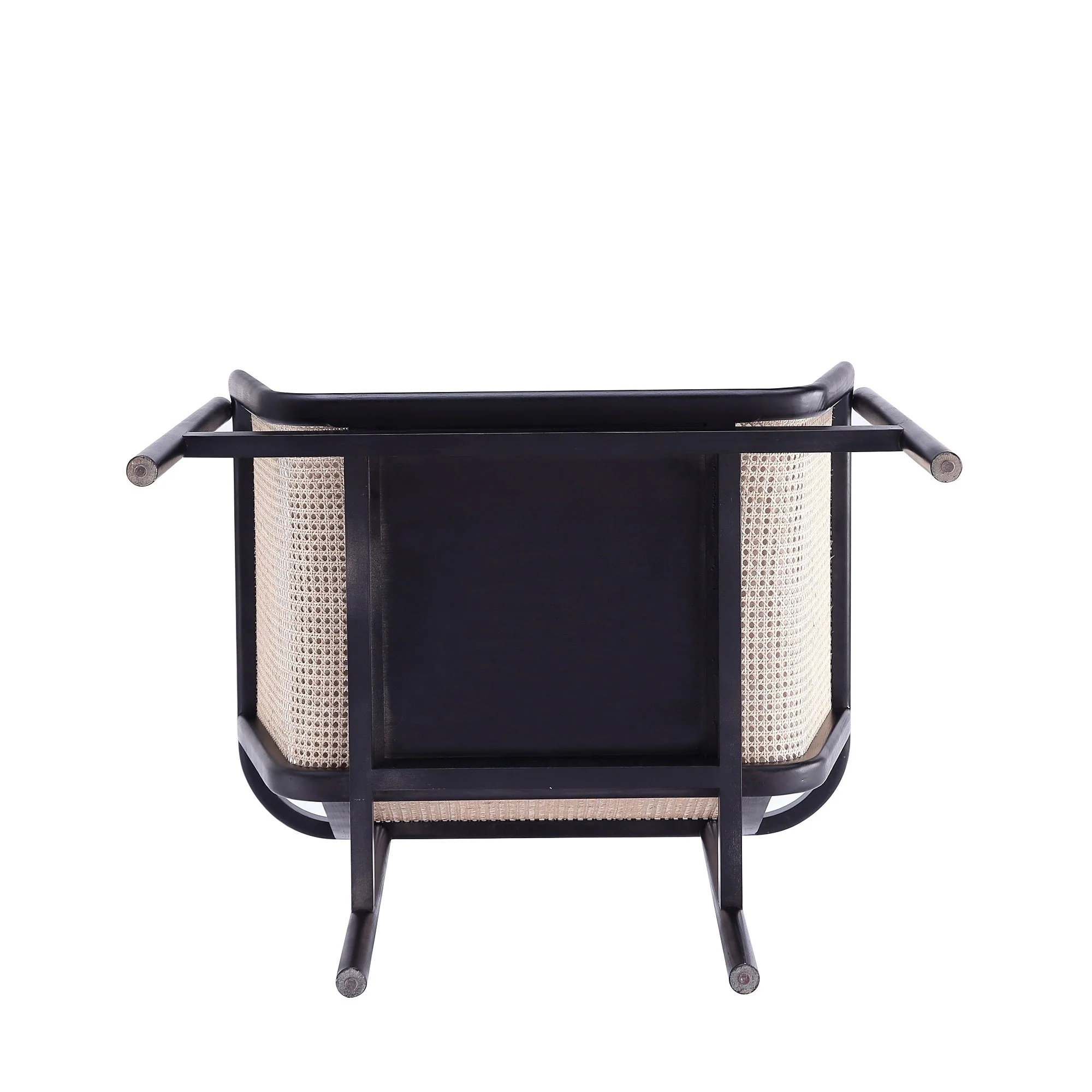 Versailles Accent Chair in Black, Natural Cane and Cream (set of 2) - Image 9