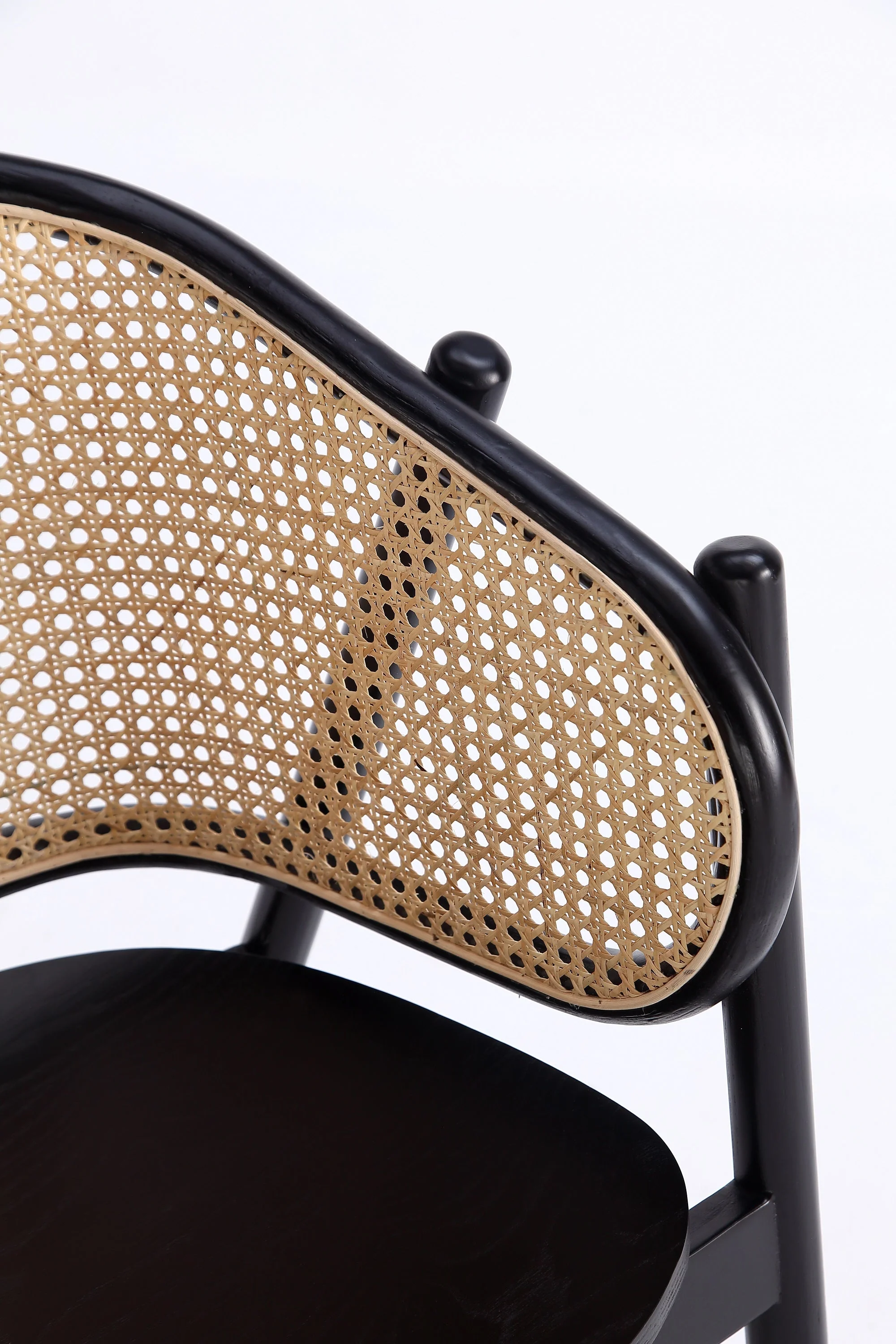 Versailles Armchair in Black and Natural Cane - Image 10
