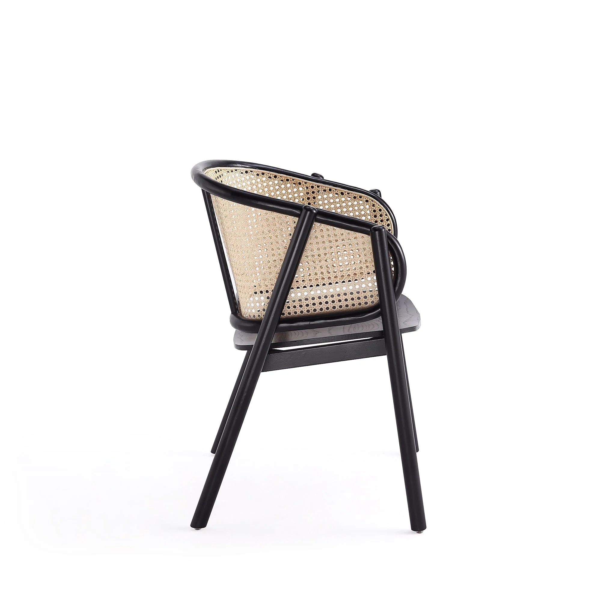 Versailles Armchair in Black and Natural Cane (set of 2) - Image 5