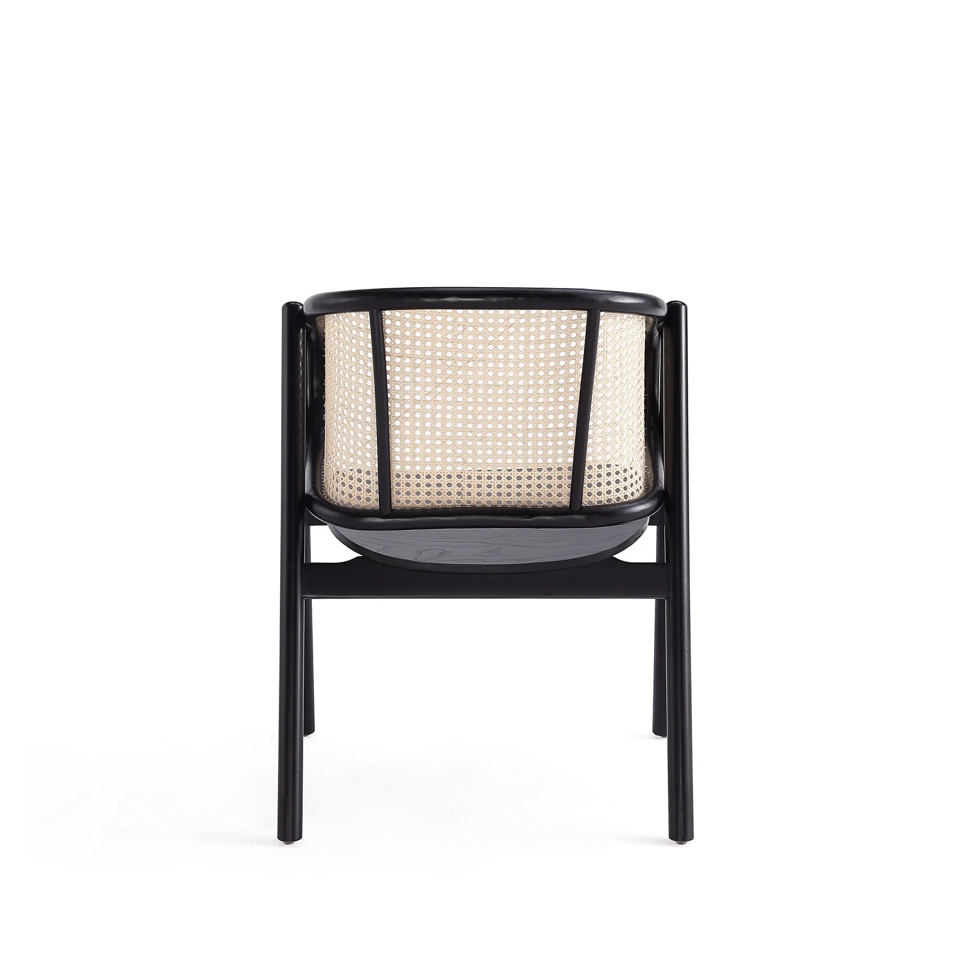 Versailles Armchair in Black and Natural Cane (set of 2) - Image 7