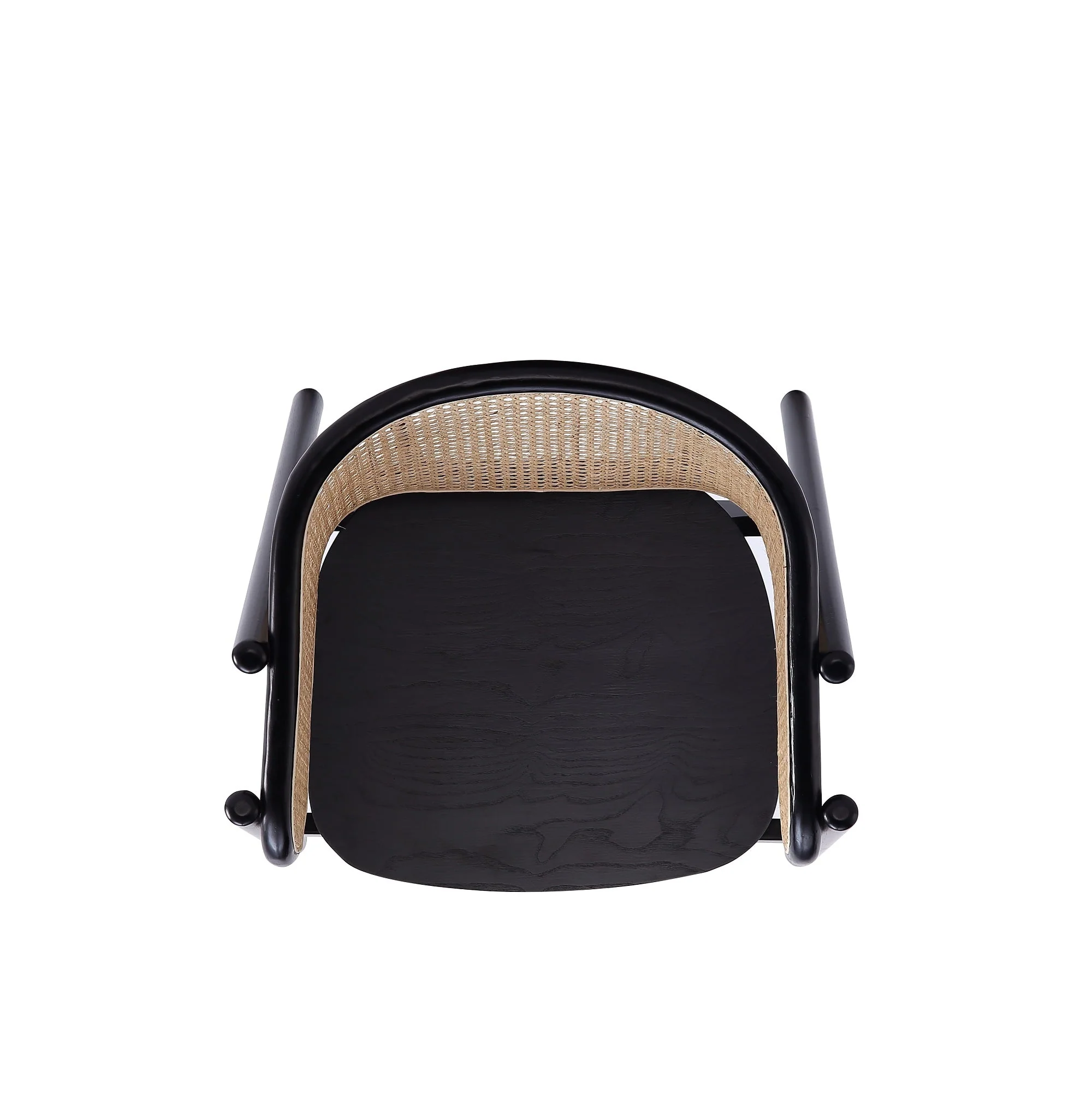 Versailles Armchair in Black and Natural Cane (set of 2) - Image 8