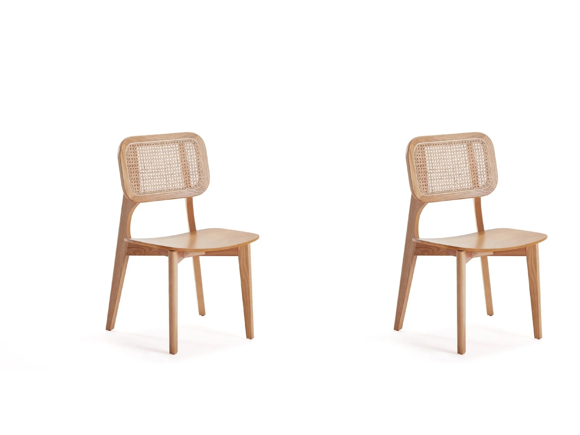 Versailles Square Dining Chair in Nature Cane (set of 2)