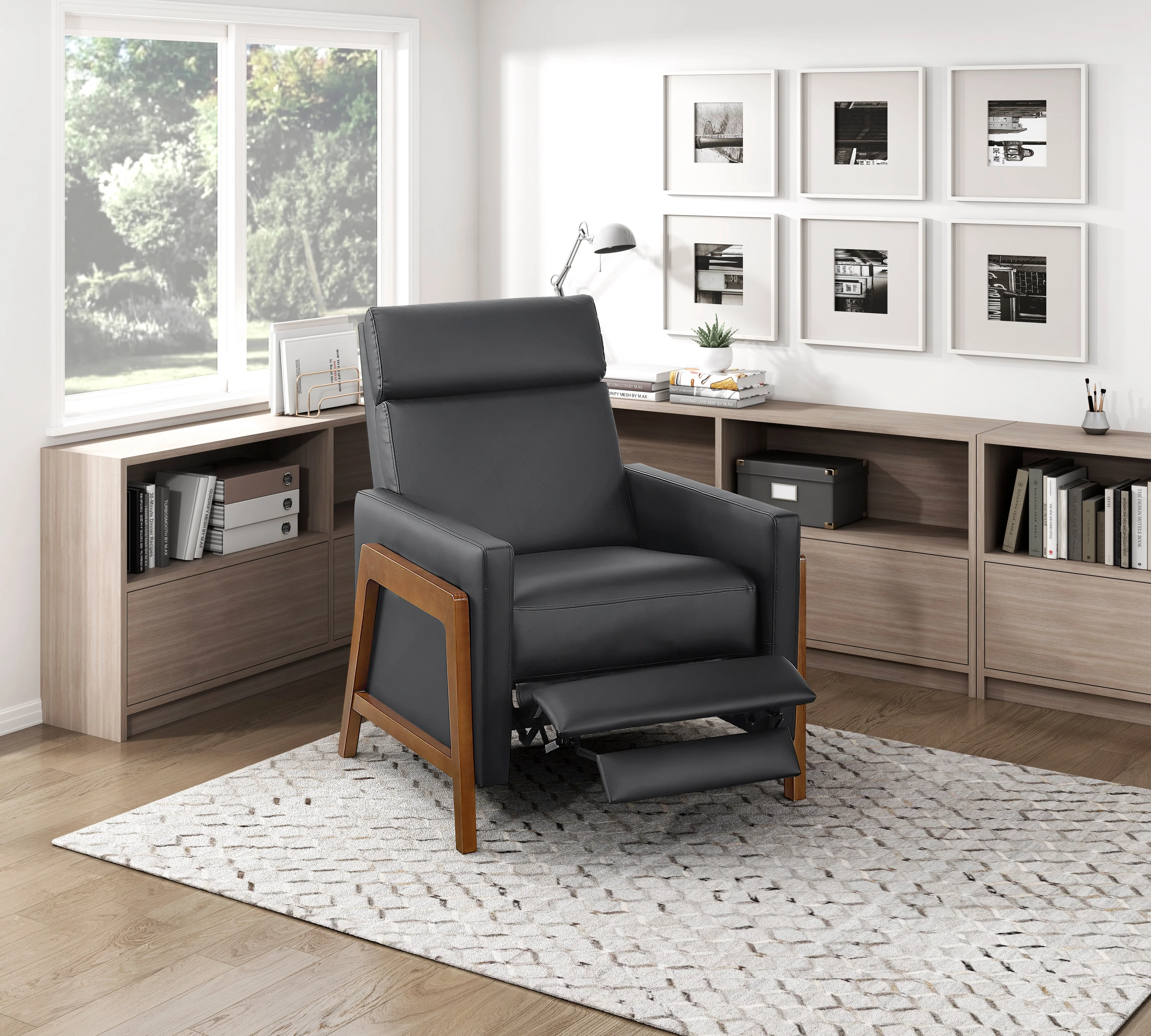 Verve Black Push Back Reclining Chair - Image 3