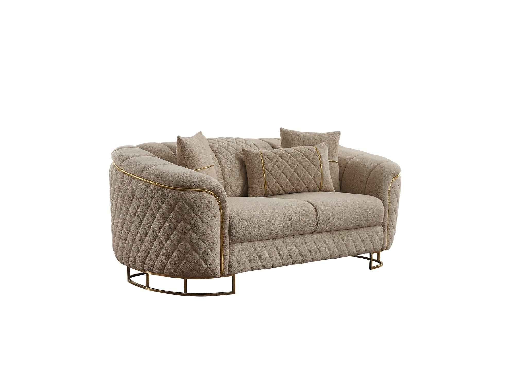 Victoria Cream Stationary Loveseat