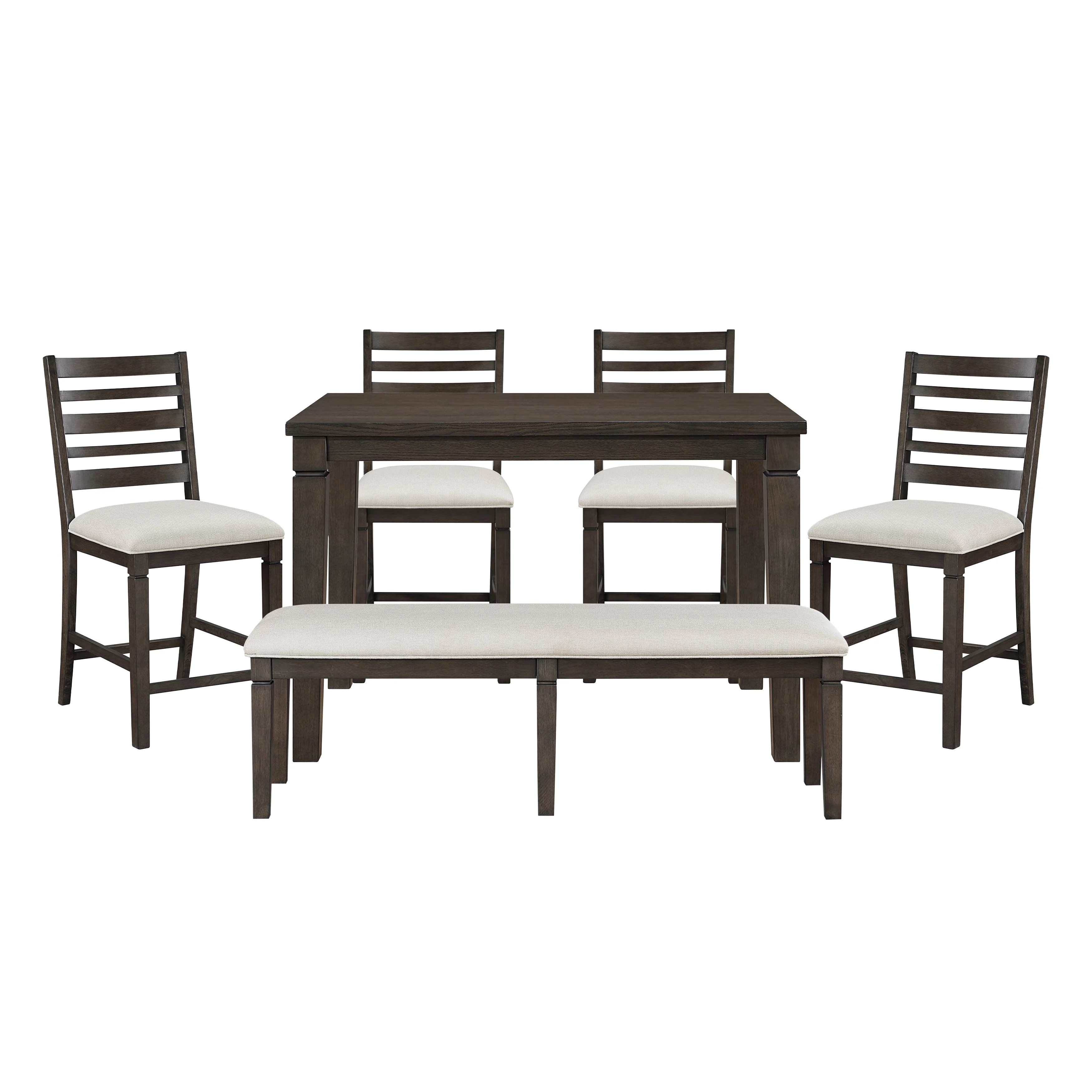 Victoria Espresso/Beige Counter Height Set - Image 2