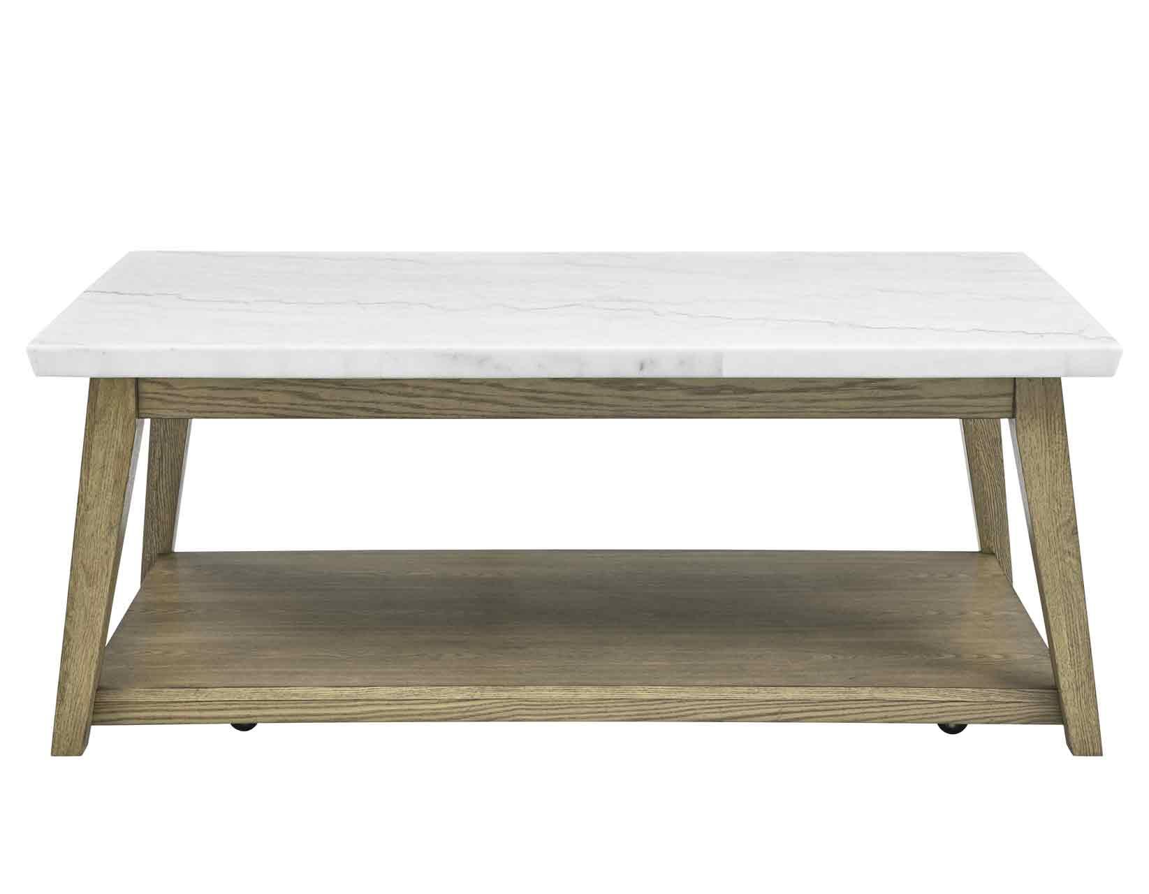 Vida Marble Top Cocktail Table w/Casters - Image 5