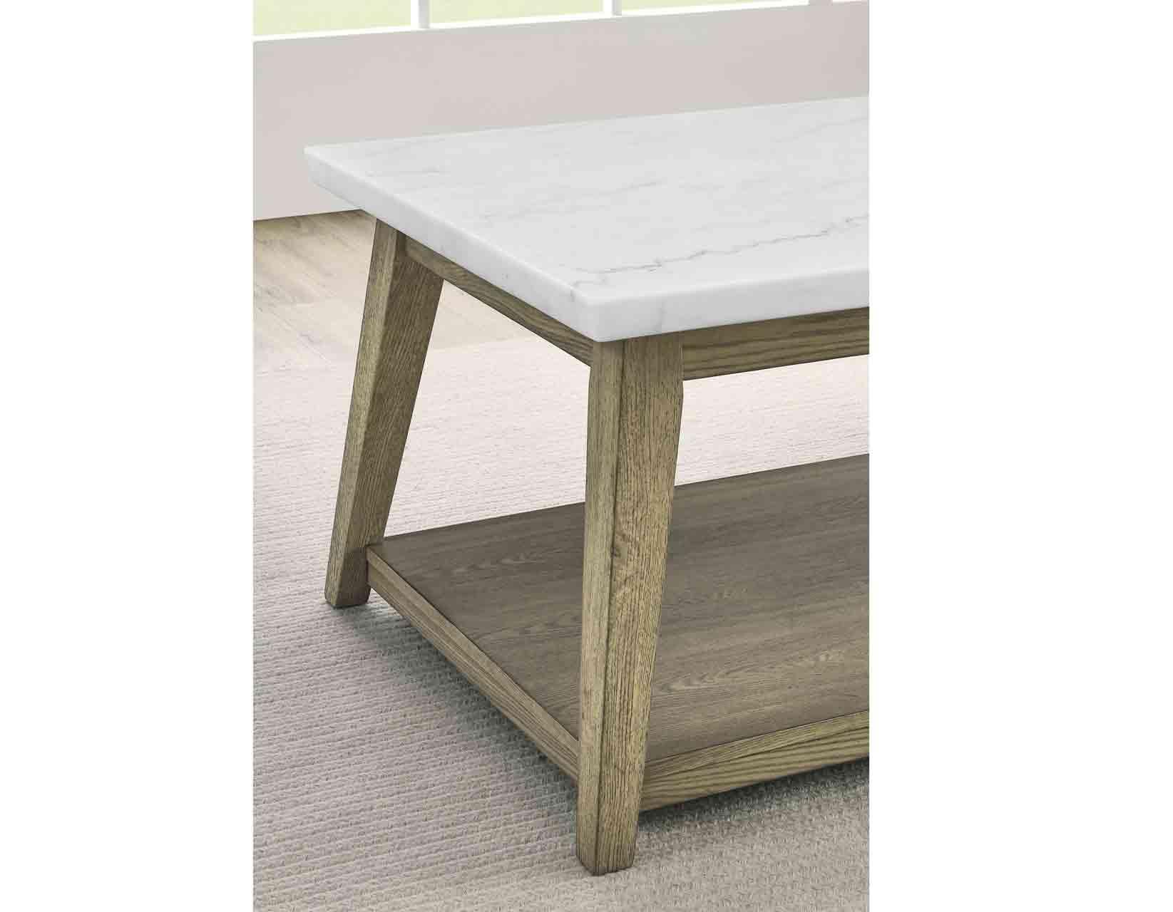 Vida Marble Top Cocktail Table w/Casters - Image 7