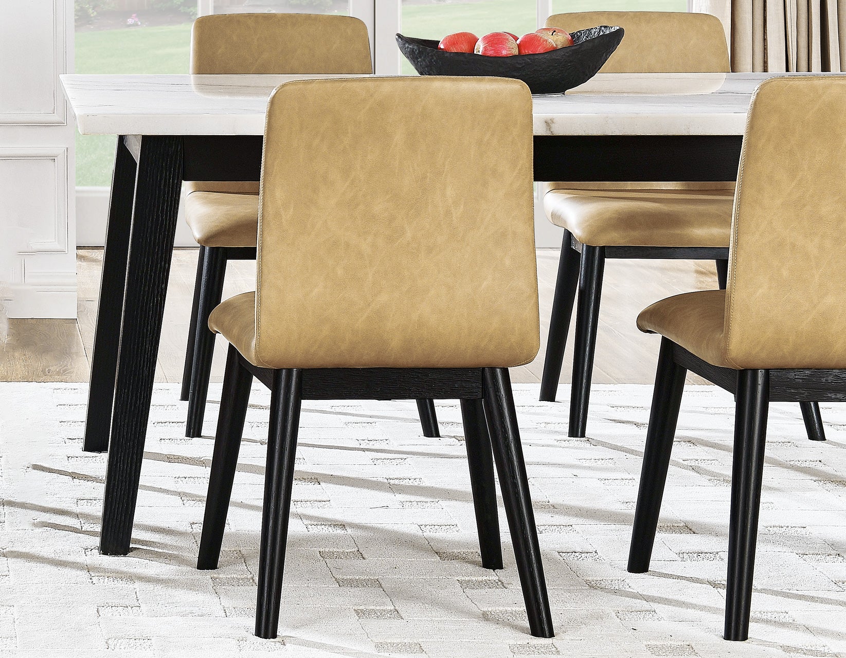 Vida Sand Vegan Leather Side Chair, Set of 2 - Image 7