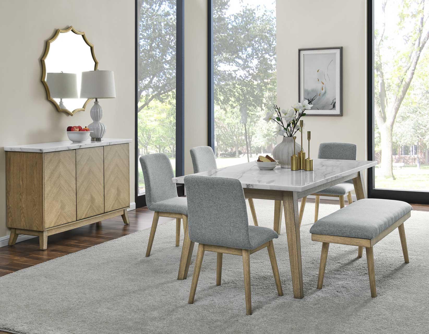 Vida White Marble Top Server - Image 13