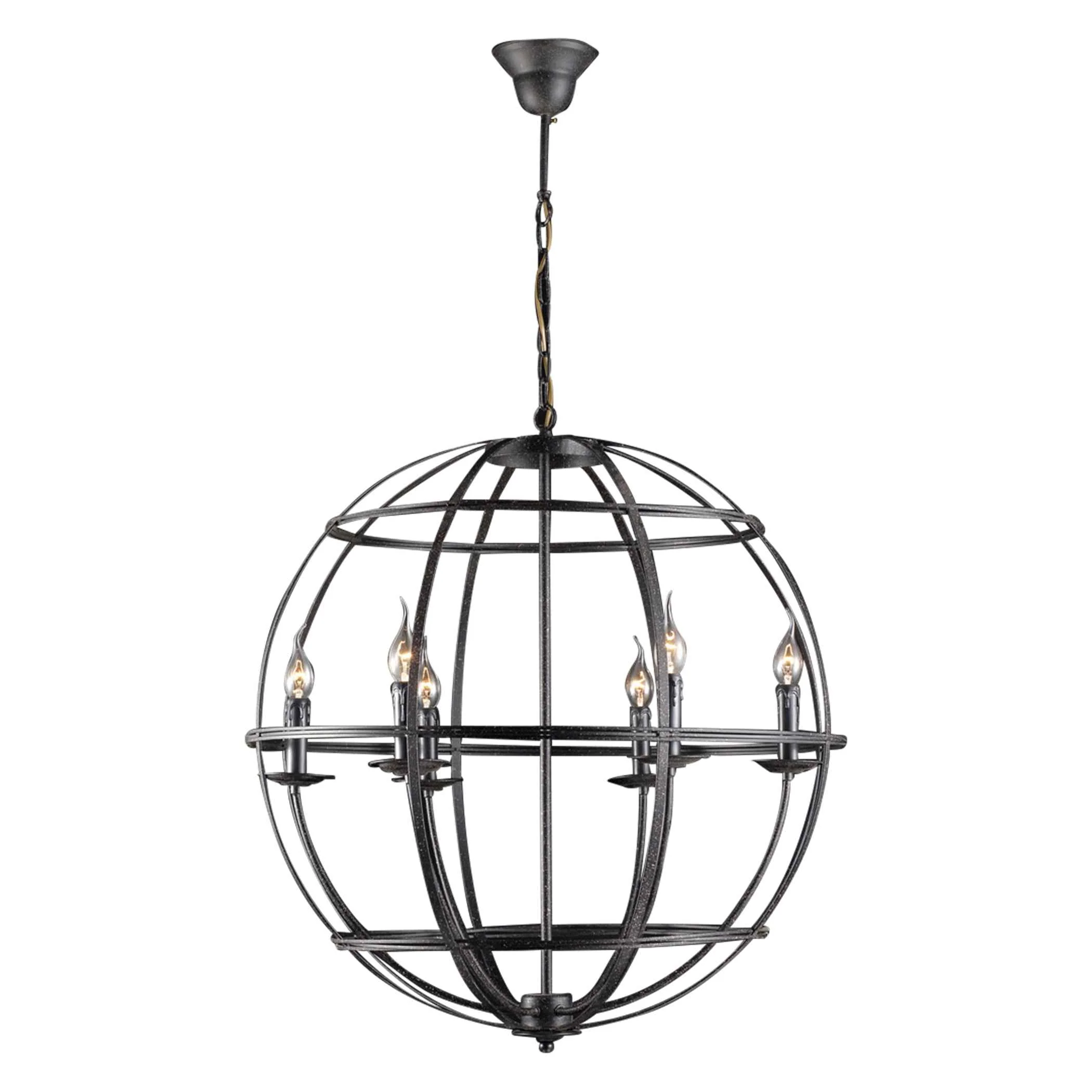 Vintage Light Large Rustic Globe Pendant - Image 2
