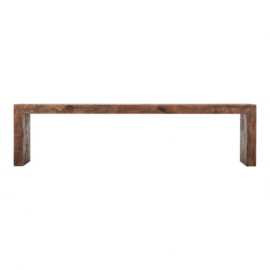 Vintage Small Bench Light Brown - Image 3
