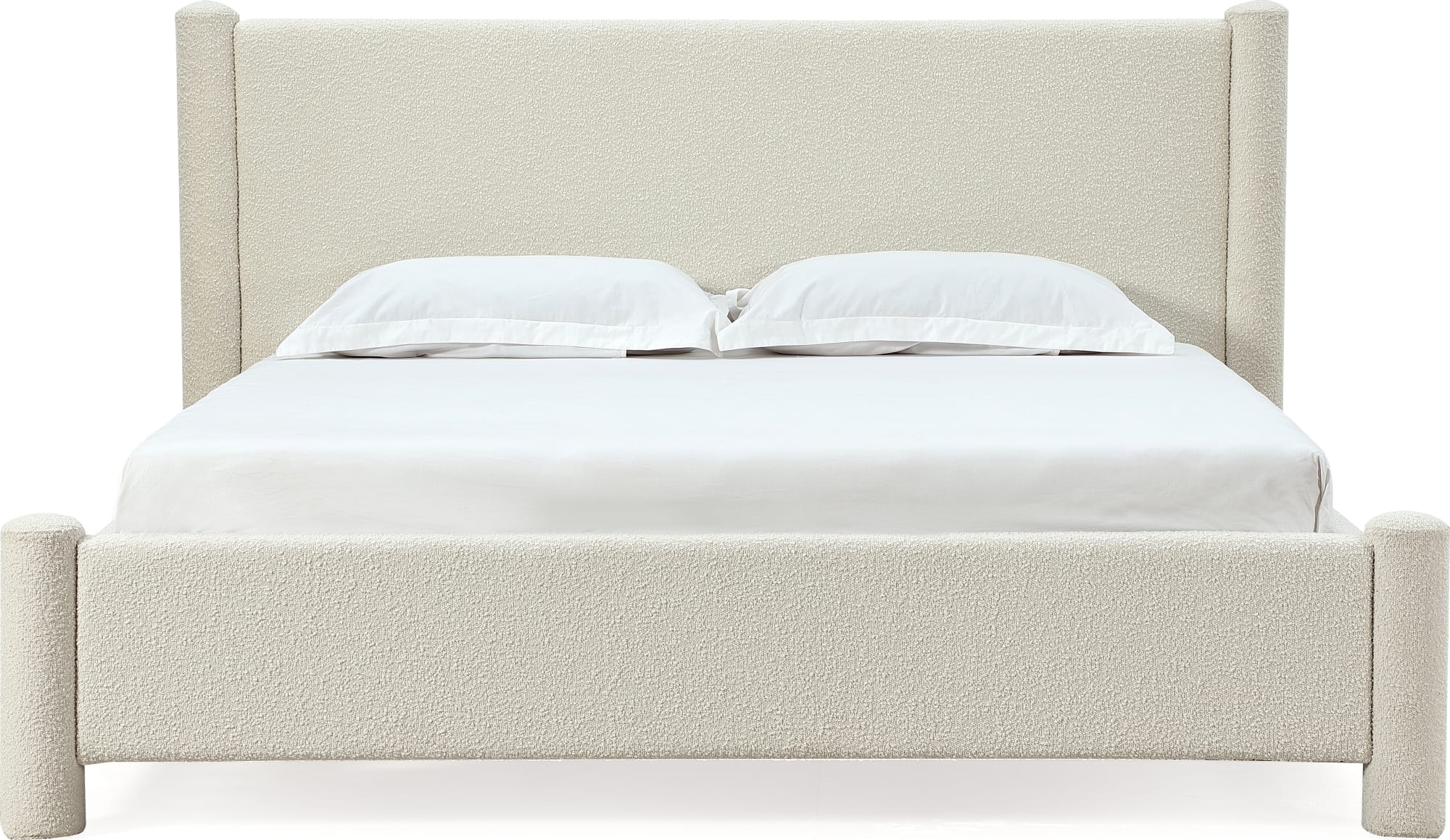 Virgil Burke Cottage Cheese Full Upholstered Platform Bed - Image 5