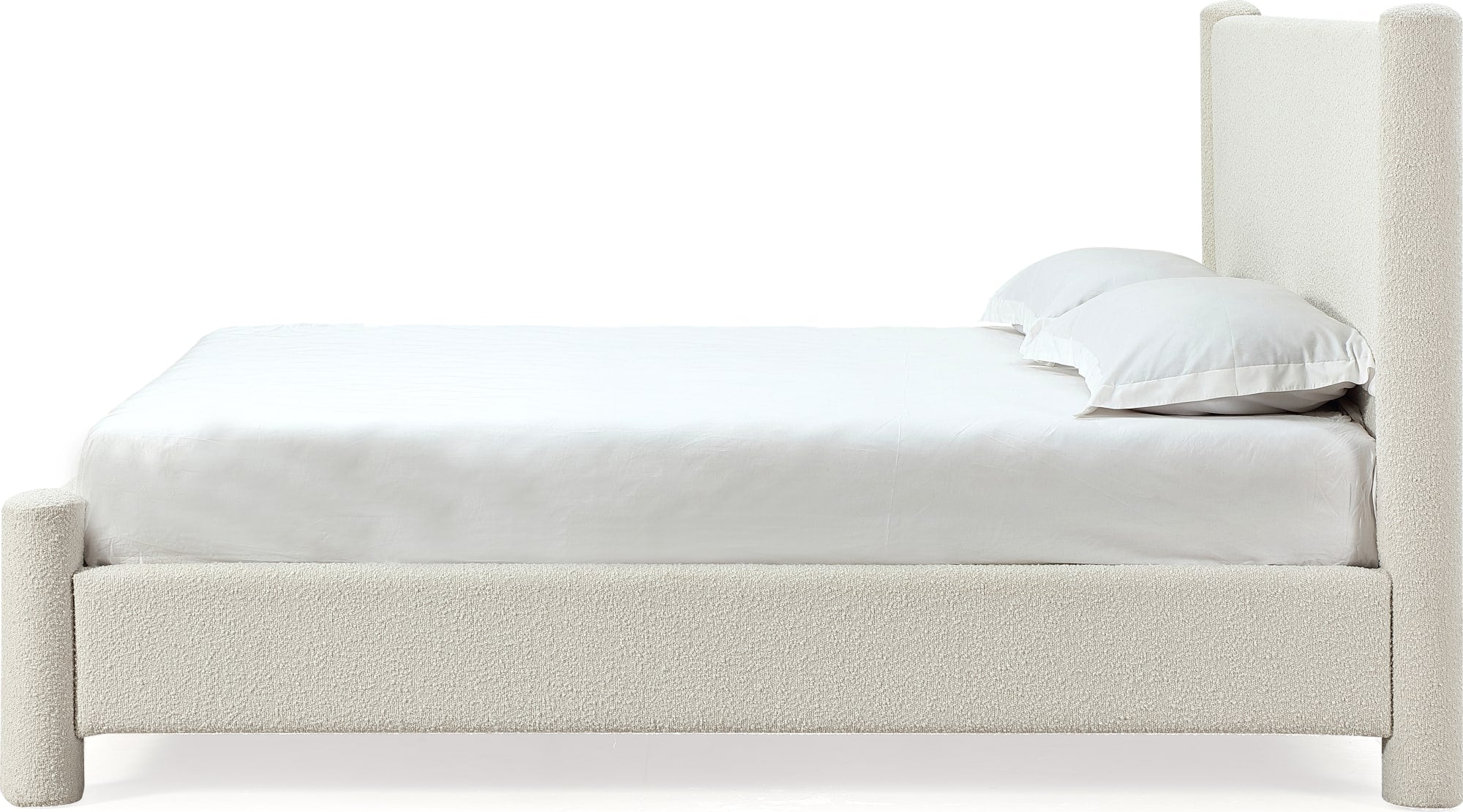 Virgil Burke Cottage Cheese Full Upholstered Platform Bed - Image 7