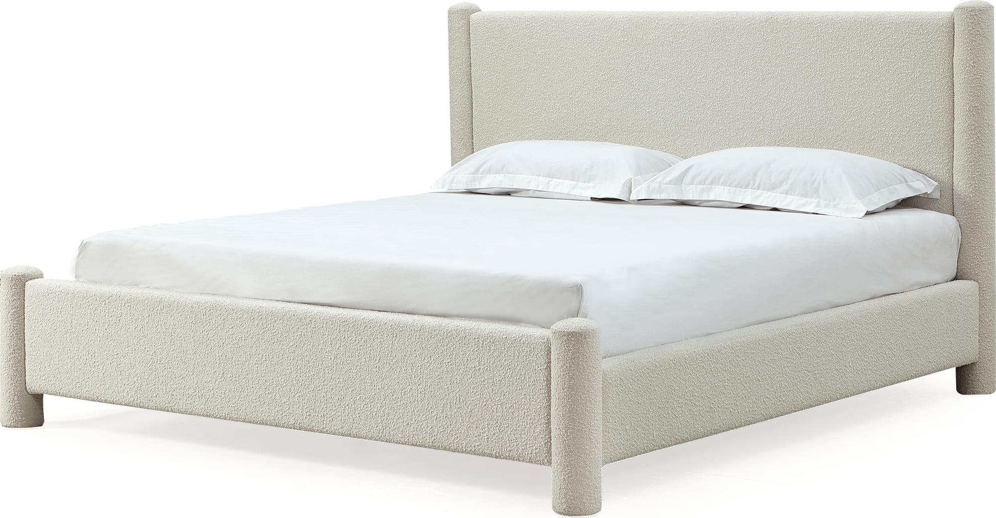 Virgil Burke Cottage Cheese Queen Upholstered Platform Bed - Image 6