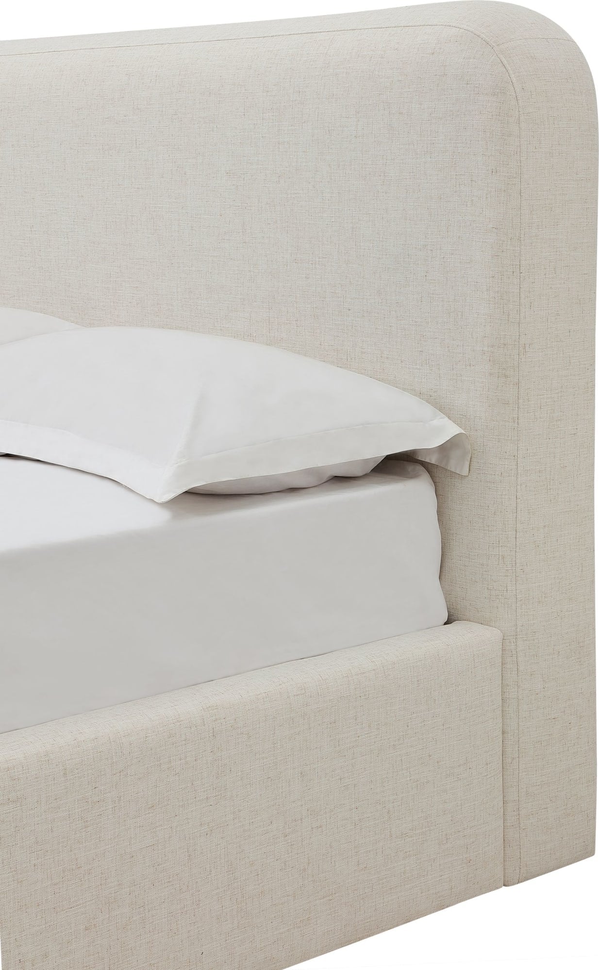 Virgil Off-White Whipped Honey King Upholstered Platform Bed - Image 5