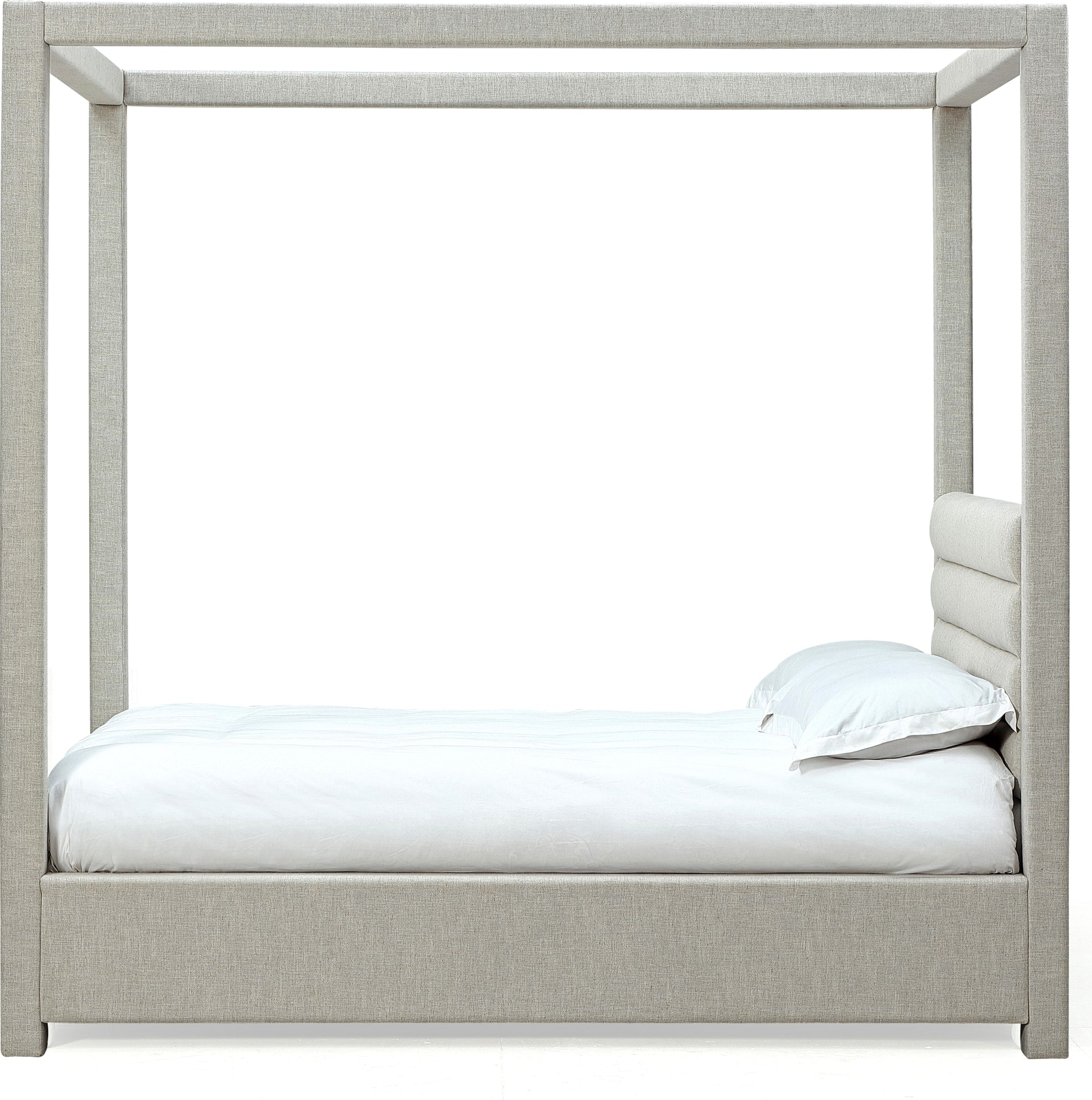 Virgil Rockford Turtle Dove Full Upholstered Canopy Bed - Image 8