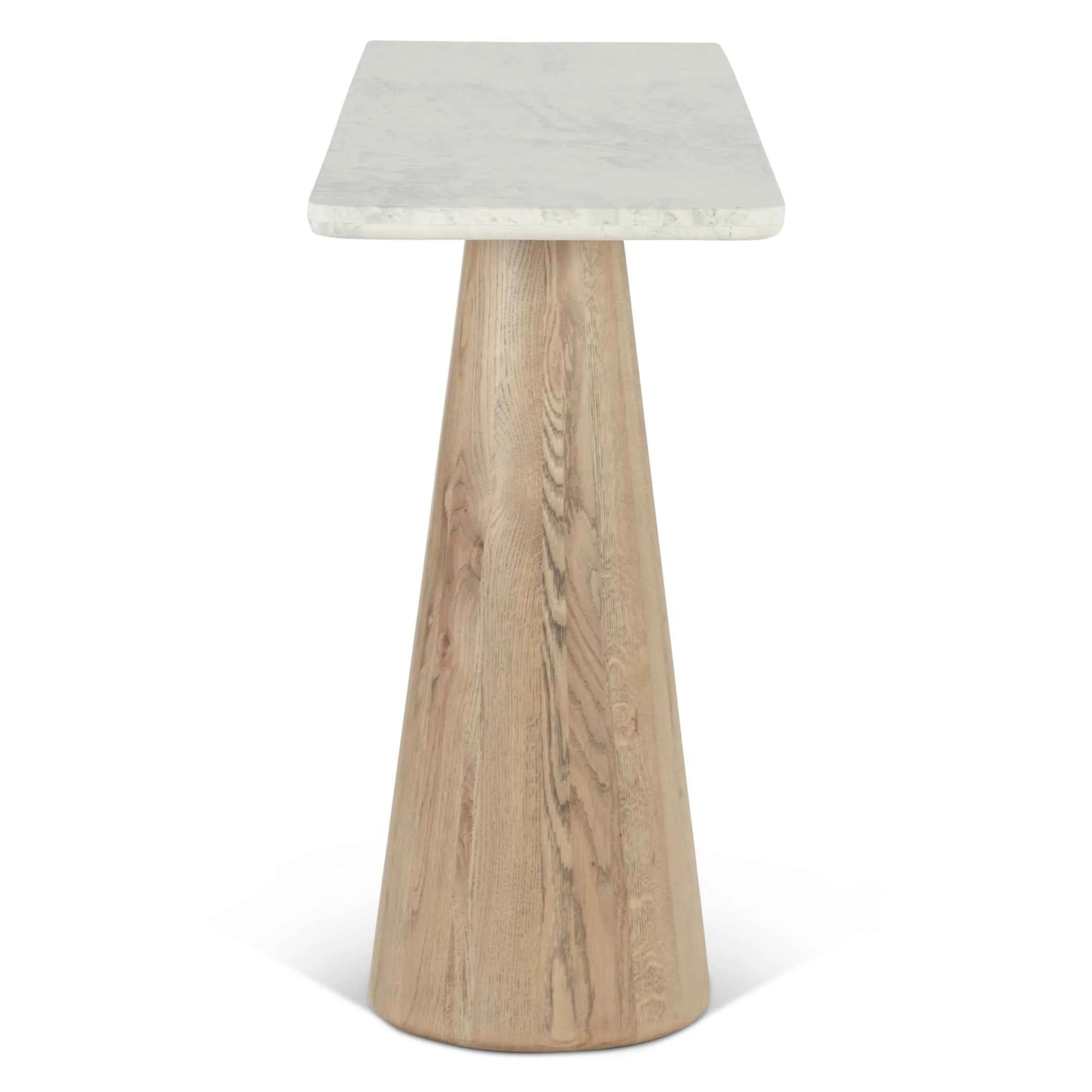 Vista 60" Console Table with White Travertine and Light Base - Image 4