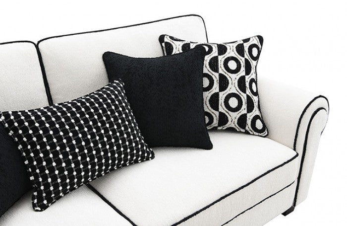 Viviani White Upholstery Living Room Set - Image 7
