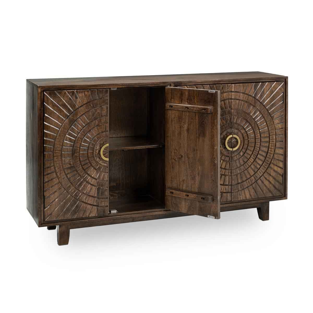 Vivienne 4 Door Buffet - Bark Brown - Image 4