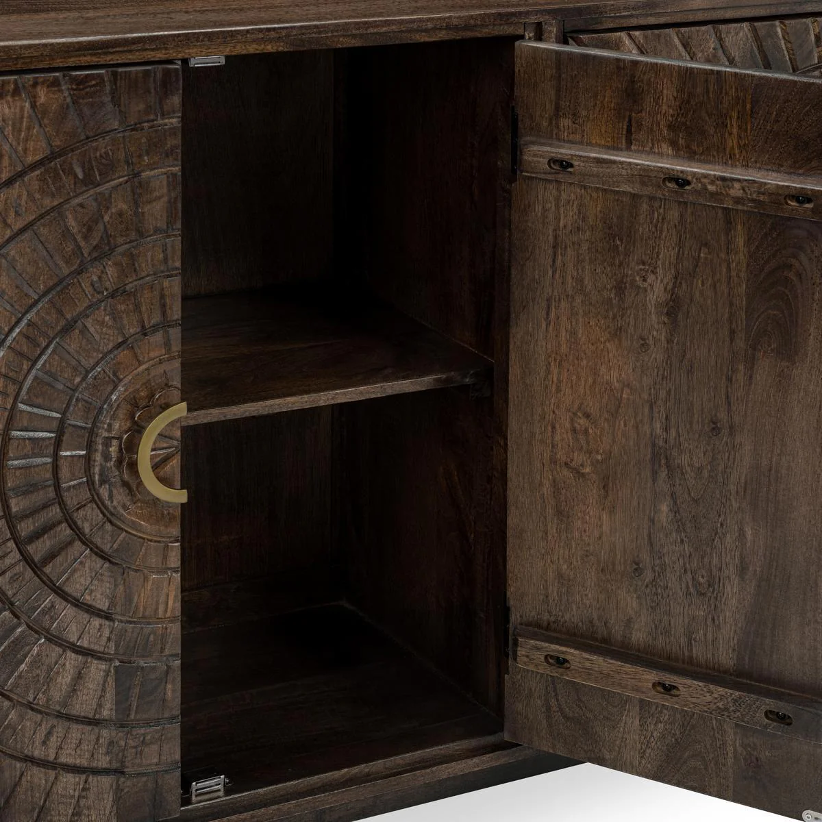 Vivienne 4 Door Buffet - Bark Brown - Image 9